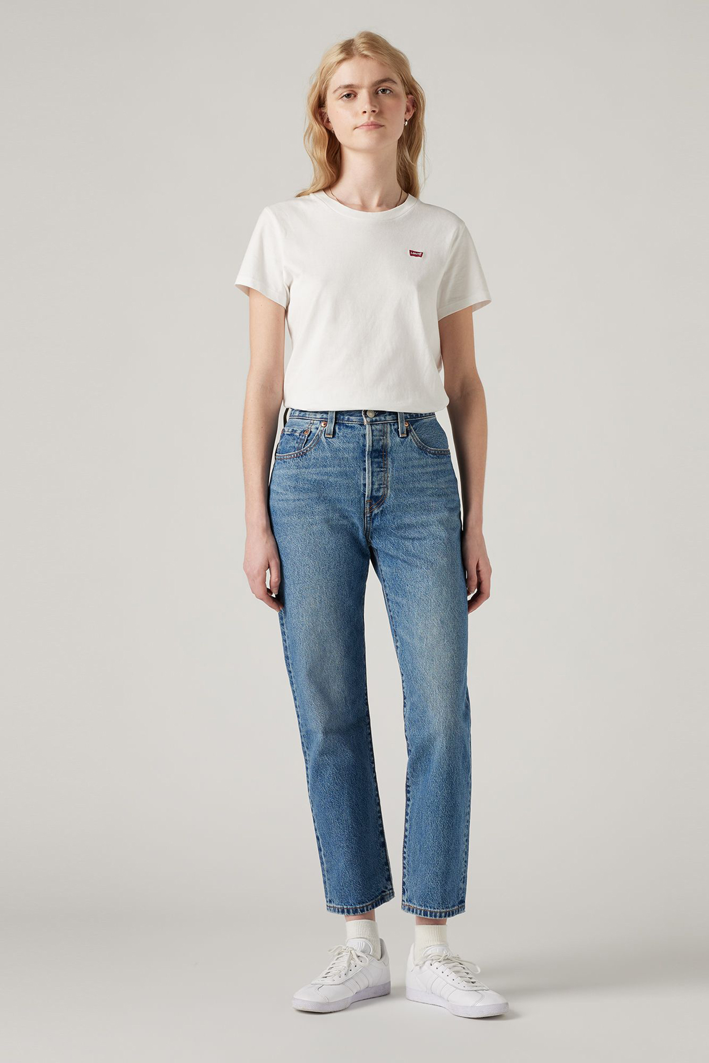 501® CROP JEANS MED INDIGO 6