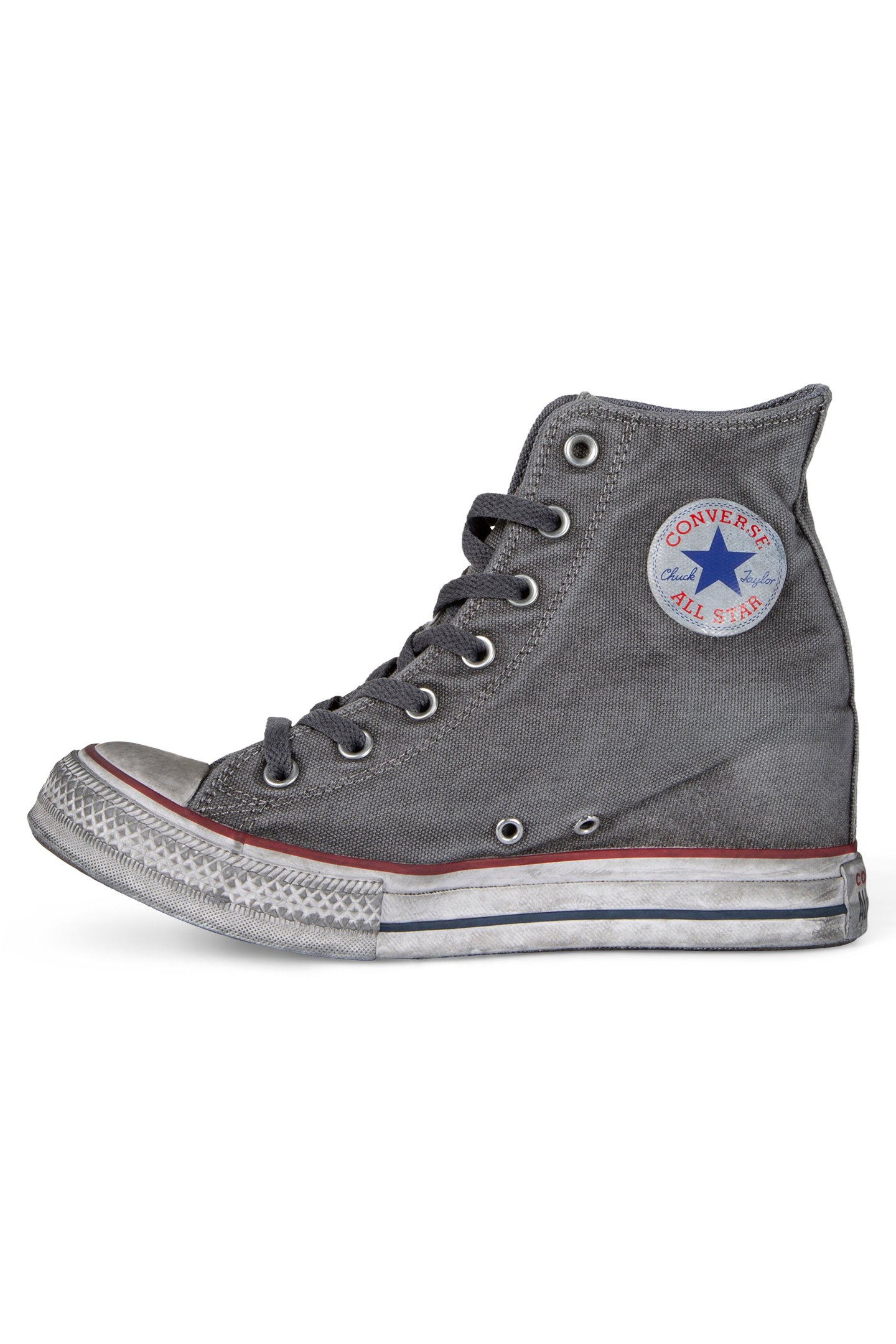 CHUCK TAYLOR ALL STAR WEDGE PLATFORM DISTRESSED WHITE SMOKE  3