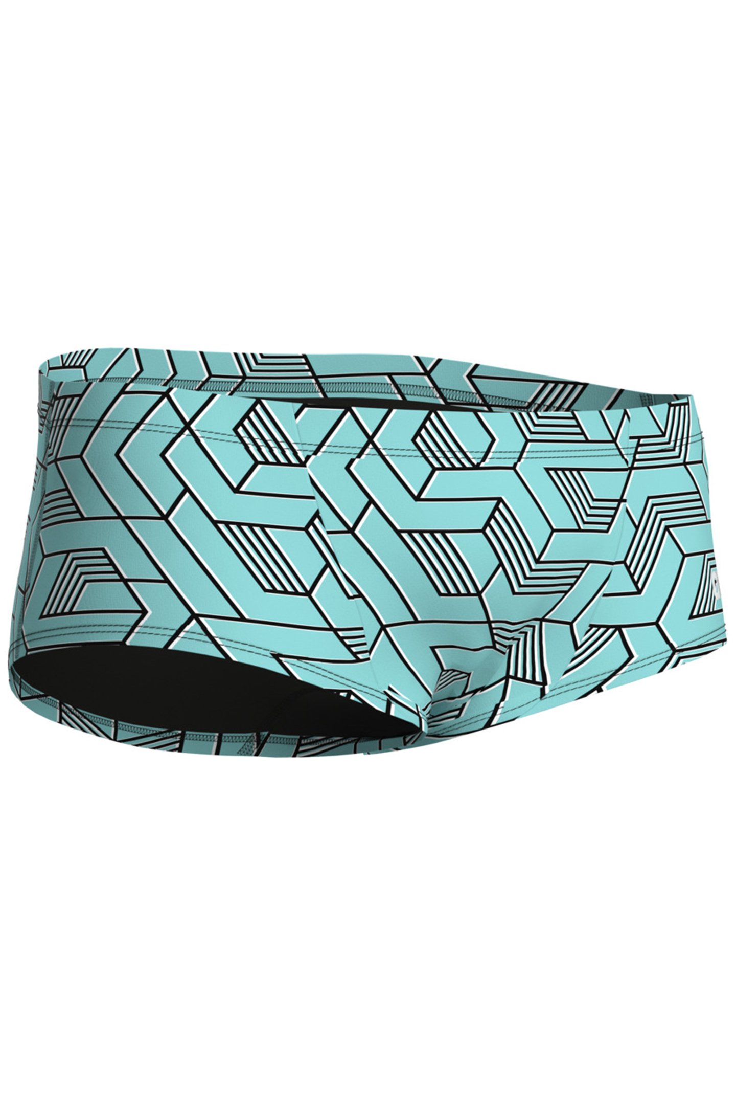 MEN'S ARENA ESCAPE SWIM LOW WAIST SHORT BLACK WATER BLUE MUL 9