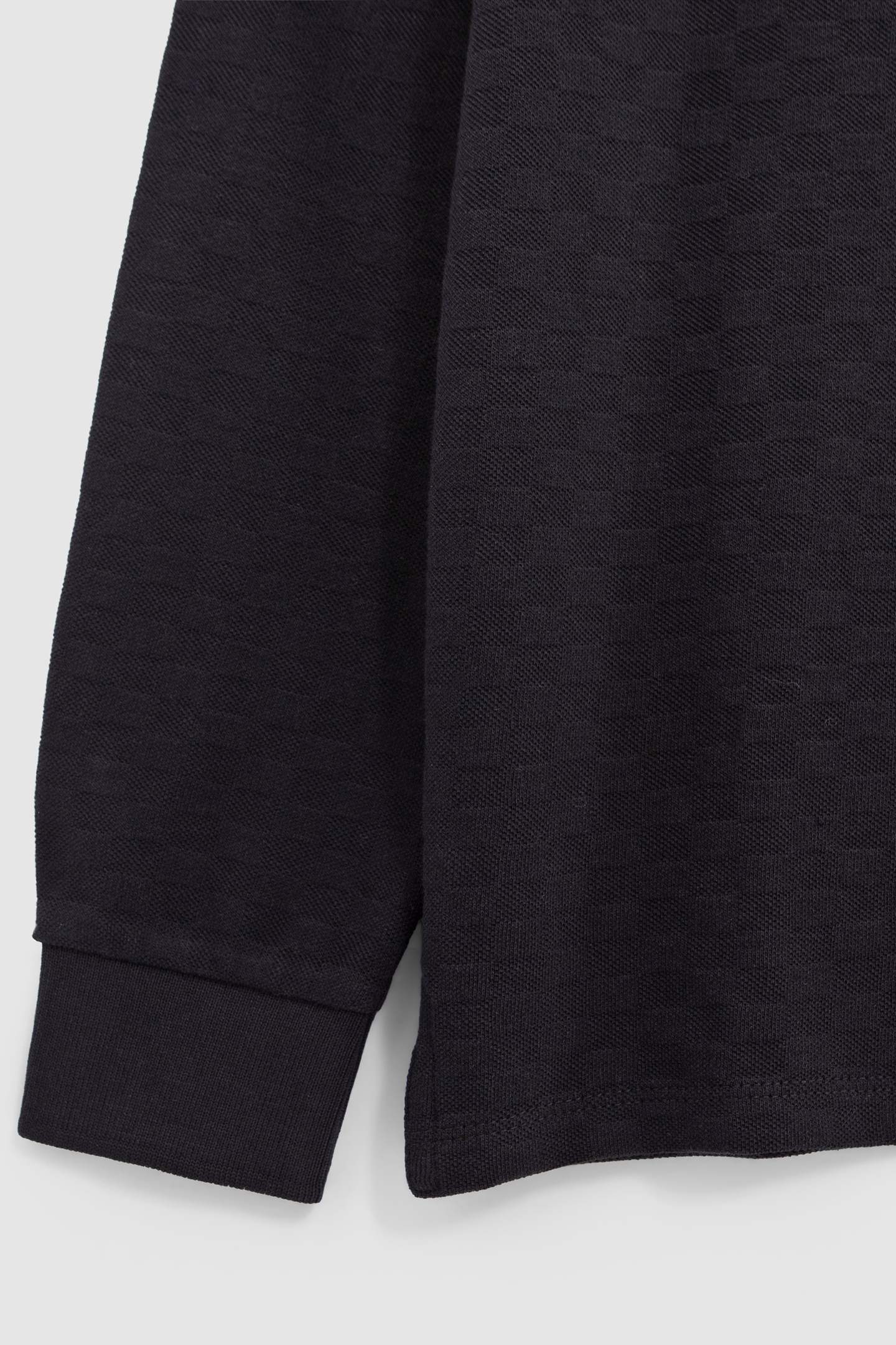 BOY'S BLACK ORGANIC COTTON CHECKERBOARD POLO SHIRT 4