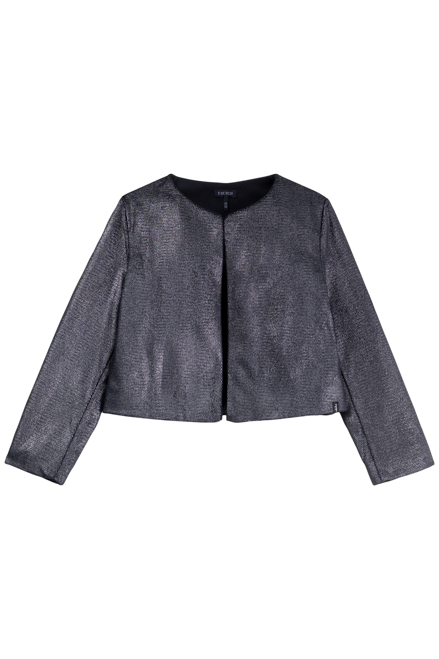 SILVER VELVET METALLIC SHORT JACKET 1