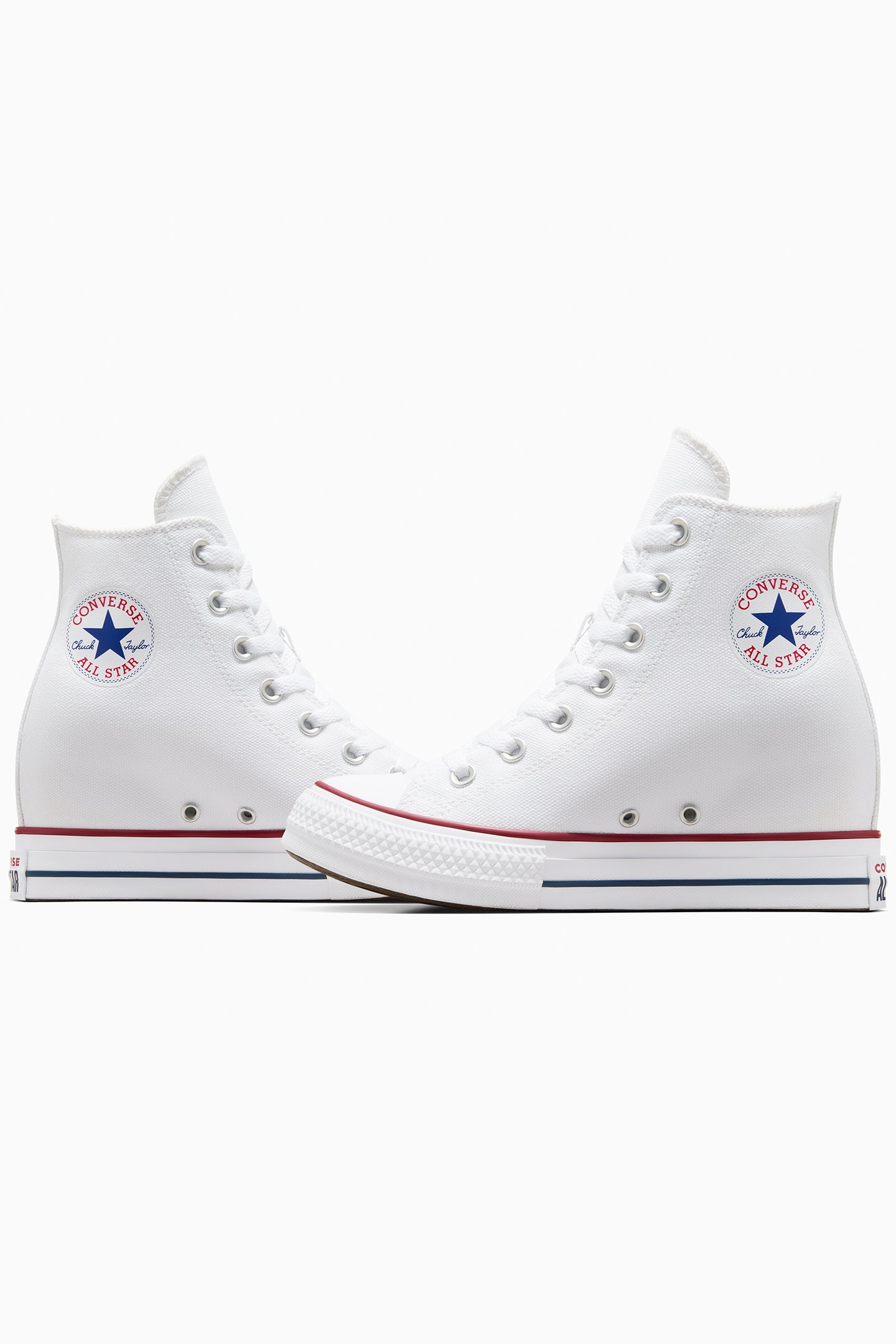 CTAS WEDGE HI WHITE/RED WHITE/RED 8