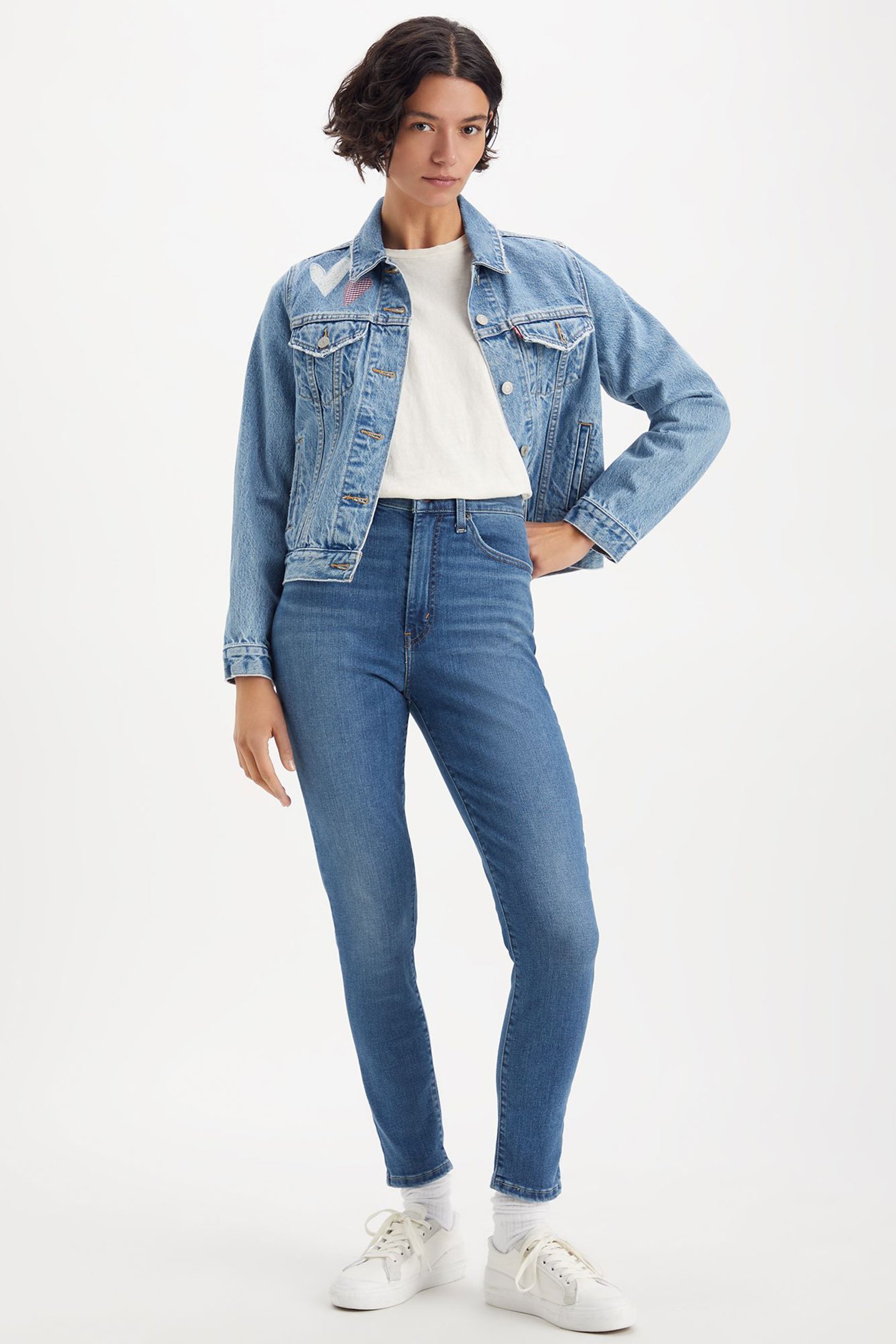 RETRO HIGH SKINNY JEANS MED INDIGO 6