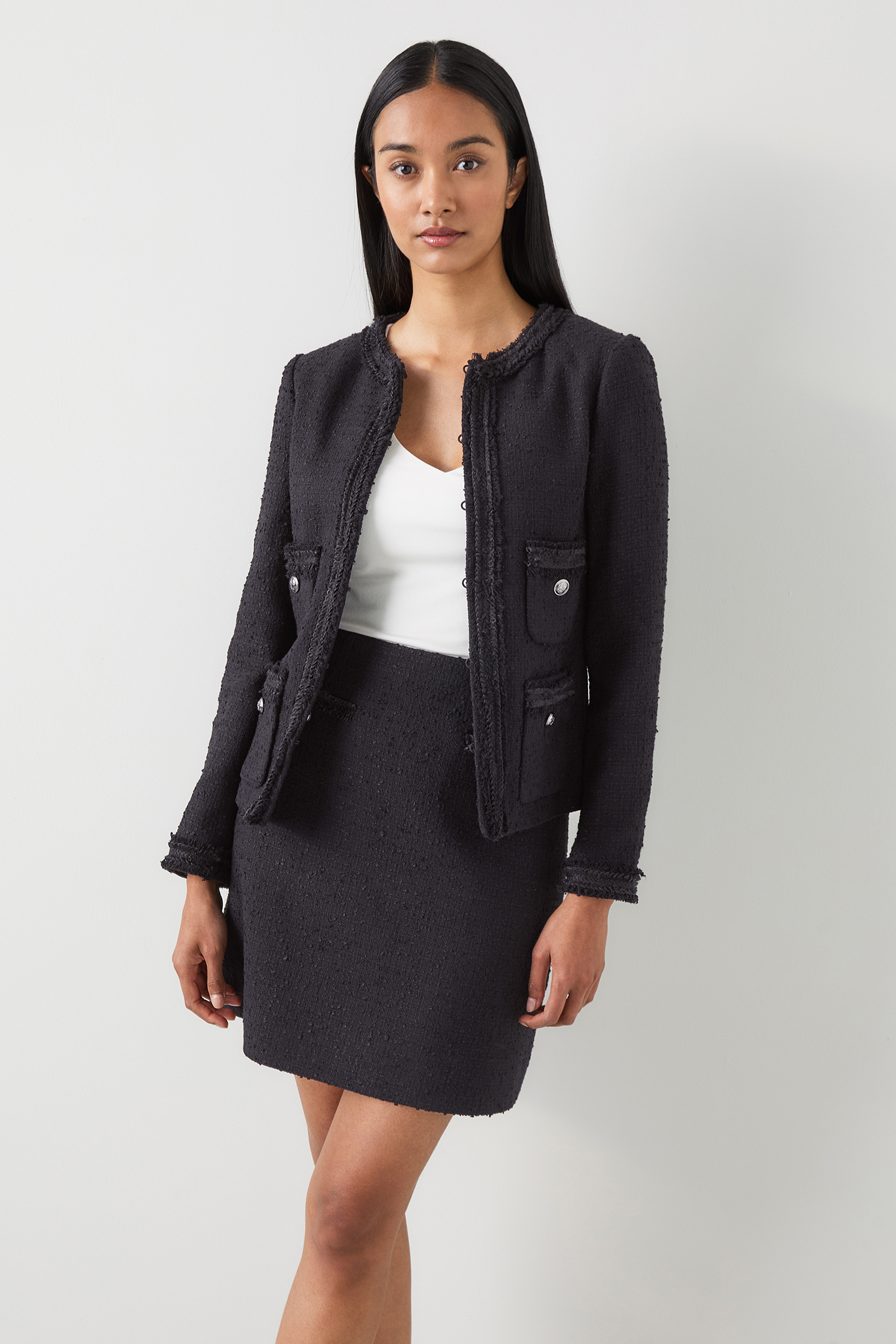 JK CHARL - BOUCLE JACKET BLACK 1