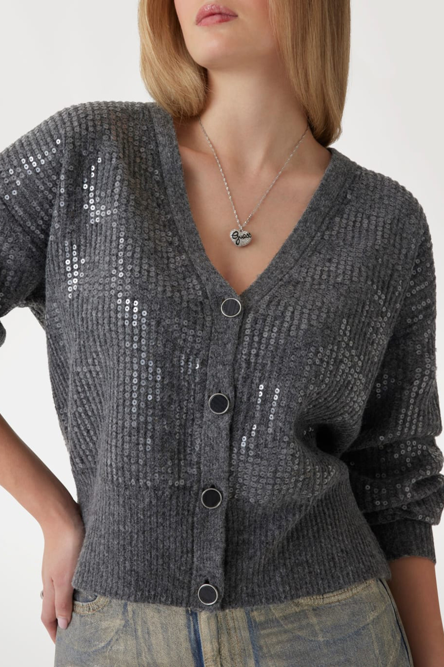RILEY LS VN SEQUINS DARK GREY HEATHER 5