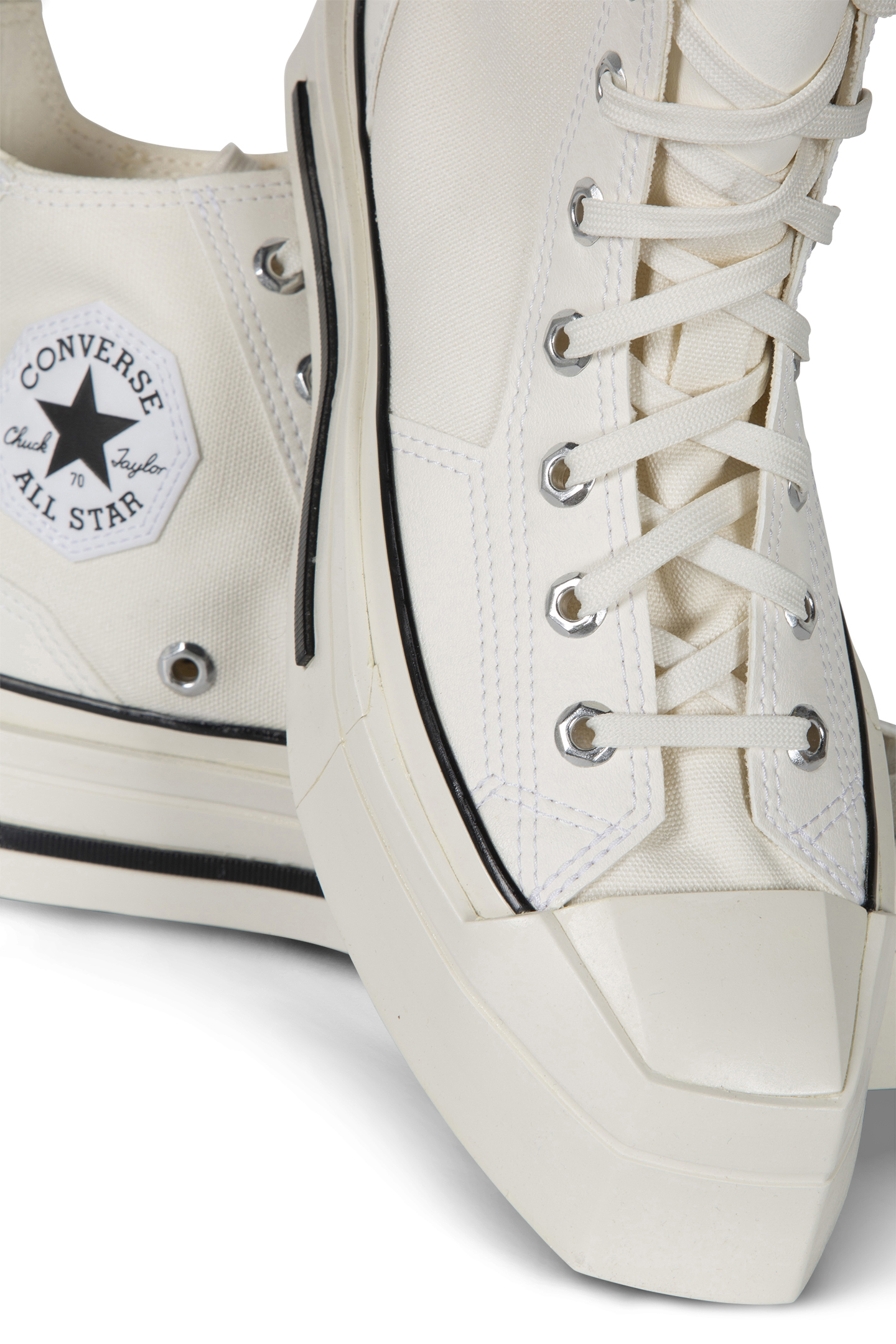 UNISEX CHUCK 70 DE LUXE SQUARED EGRET/BLACK/EGRET 4