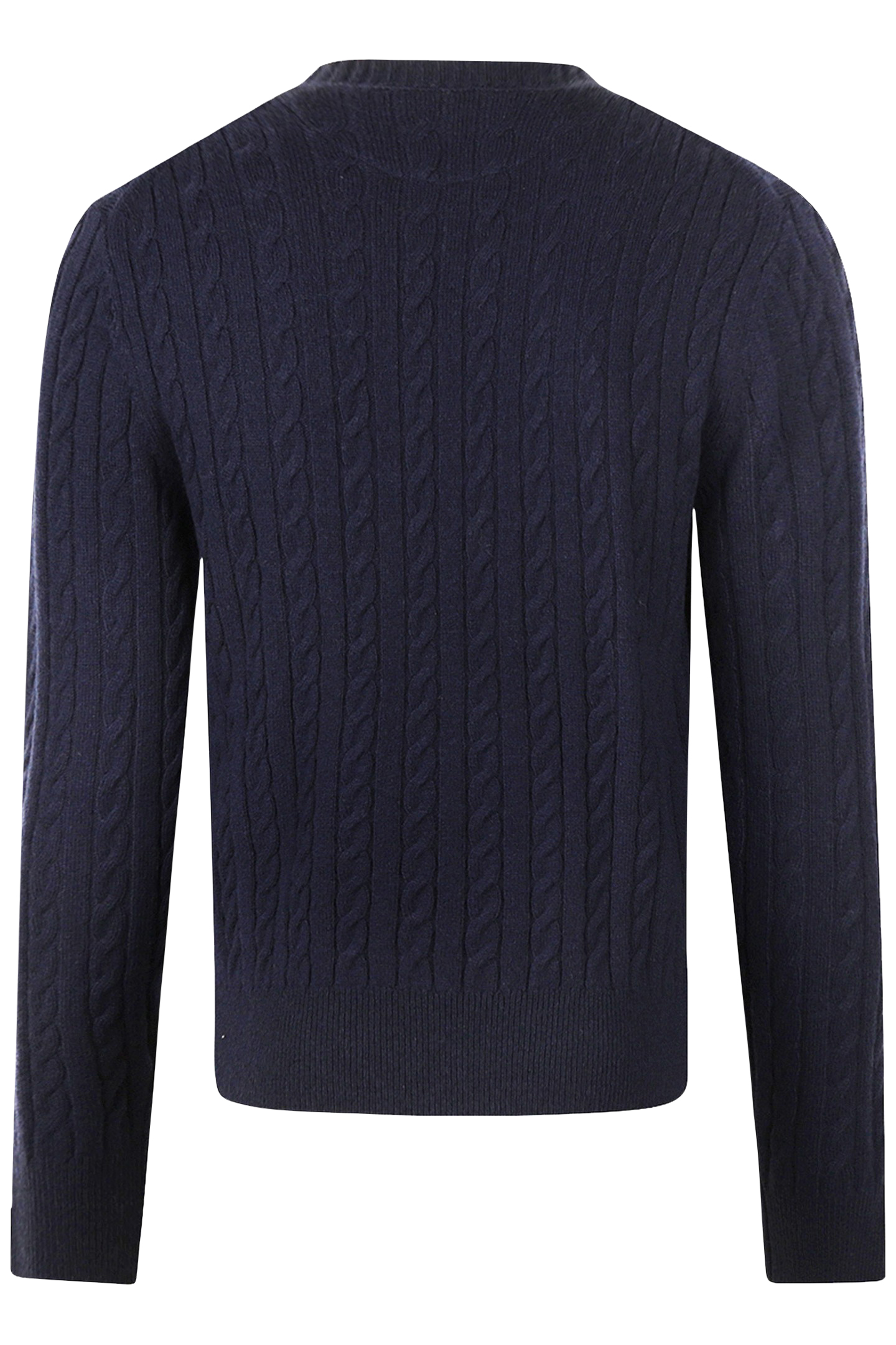 CABLE CREW NECK SWEATER NAVY 2