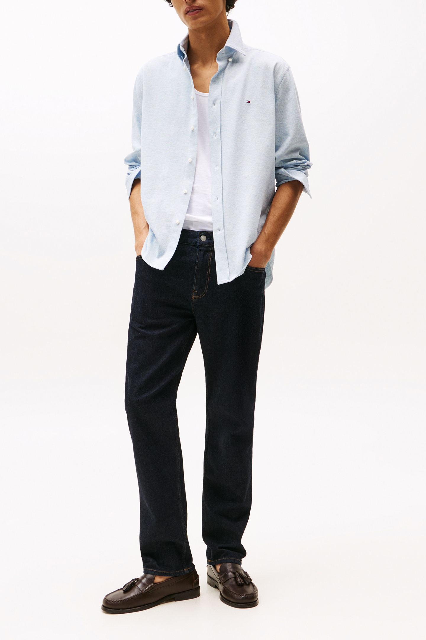 1985 KNITTED RF SHIRT LIGHT BLUE HEATHER 2