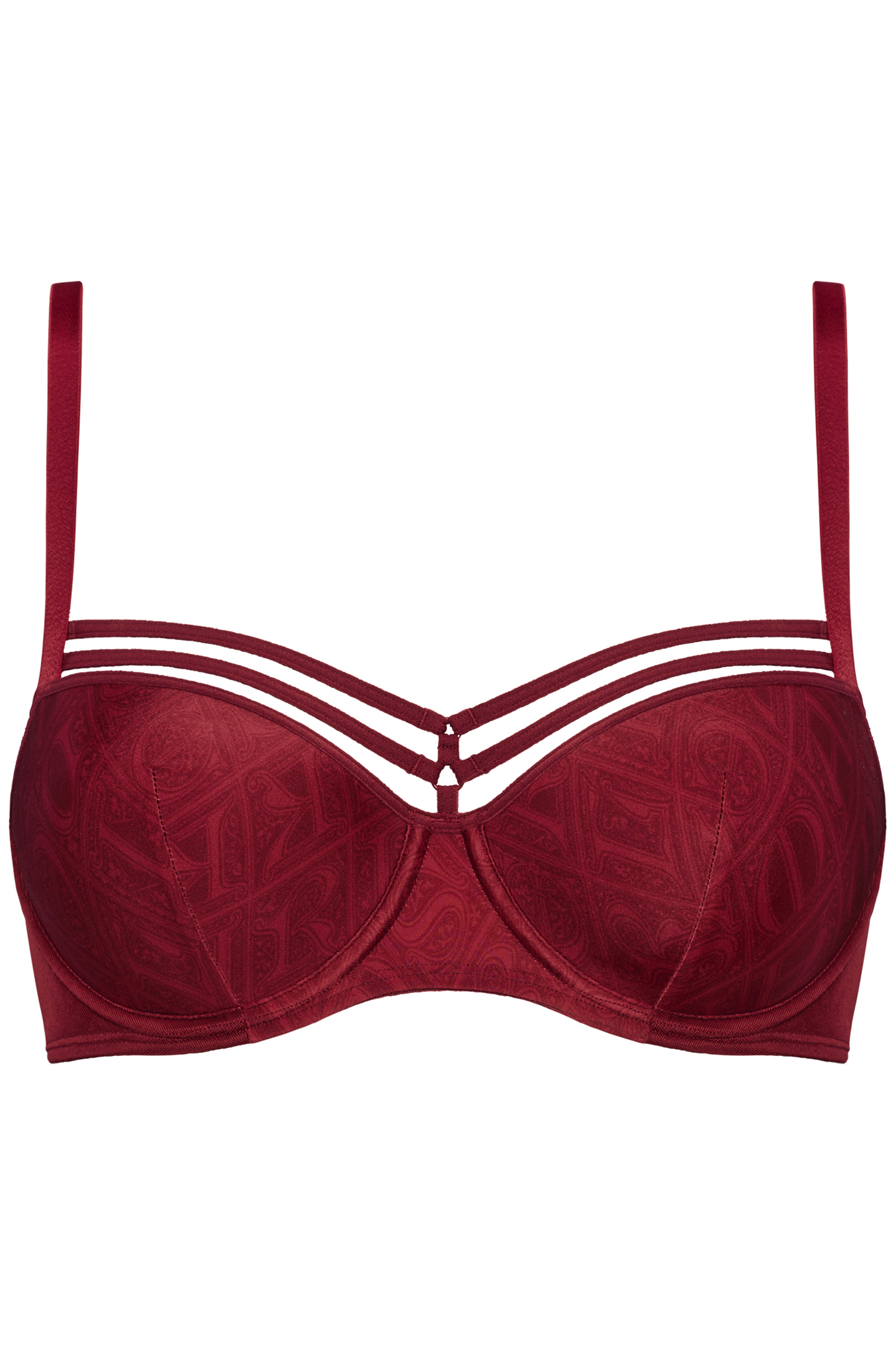 SEDUCTION BRAPLUNGE BALCONYWIRED PADDED RED 3