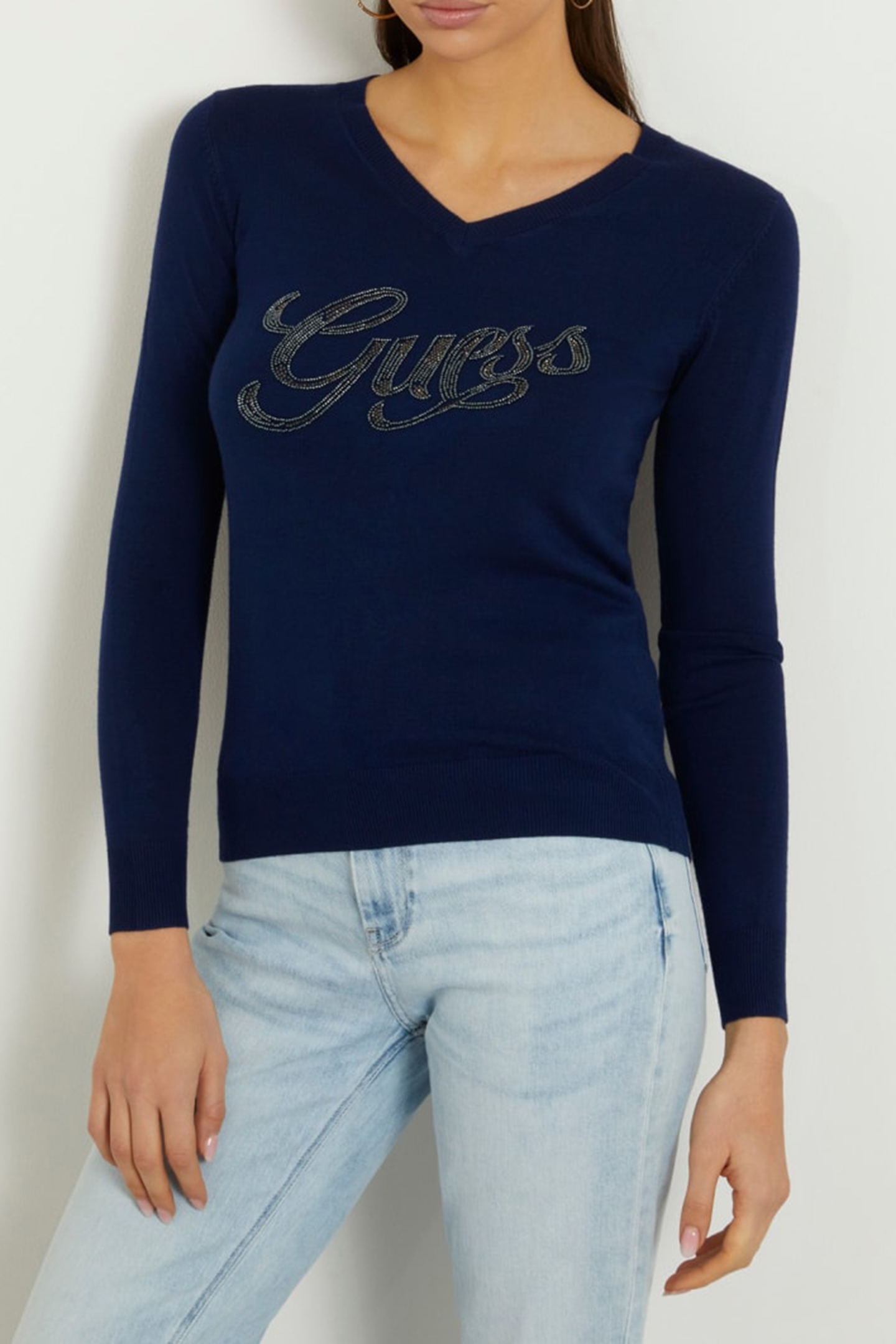 MYLA LOGO VN LS SWTR CAVE BLUE 1