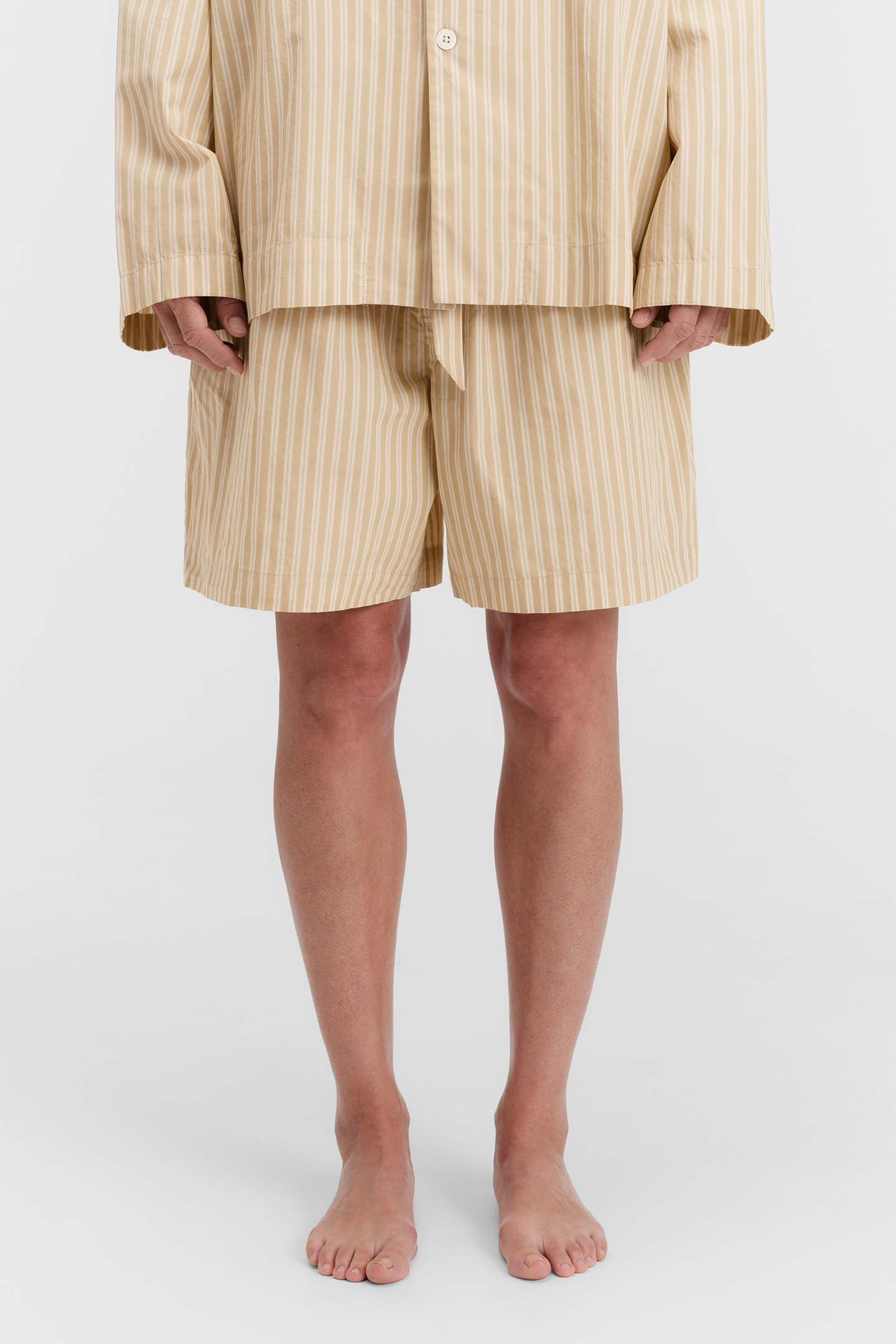 UNISEX POPLIN PYJAMAS SHORTS CORINTH STRIPES 1