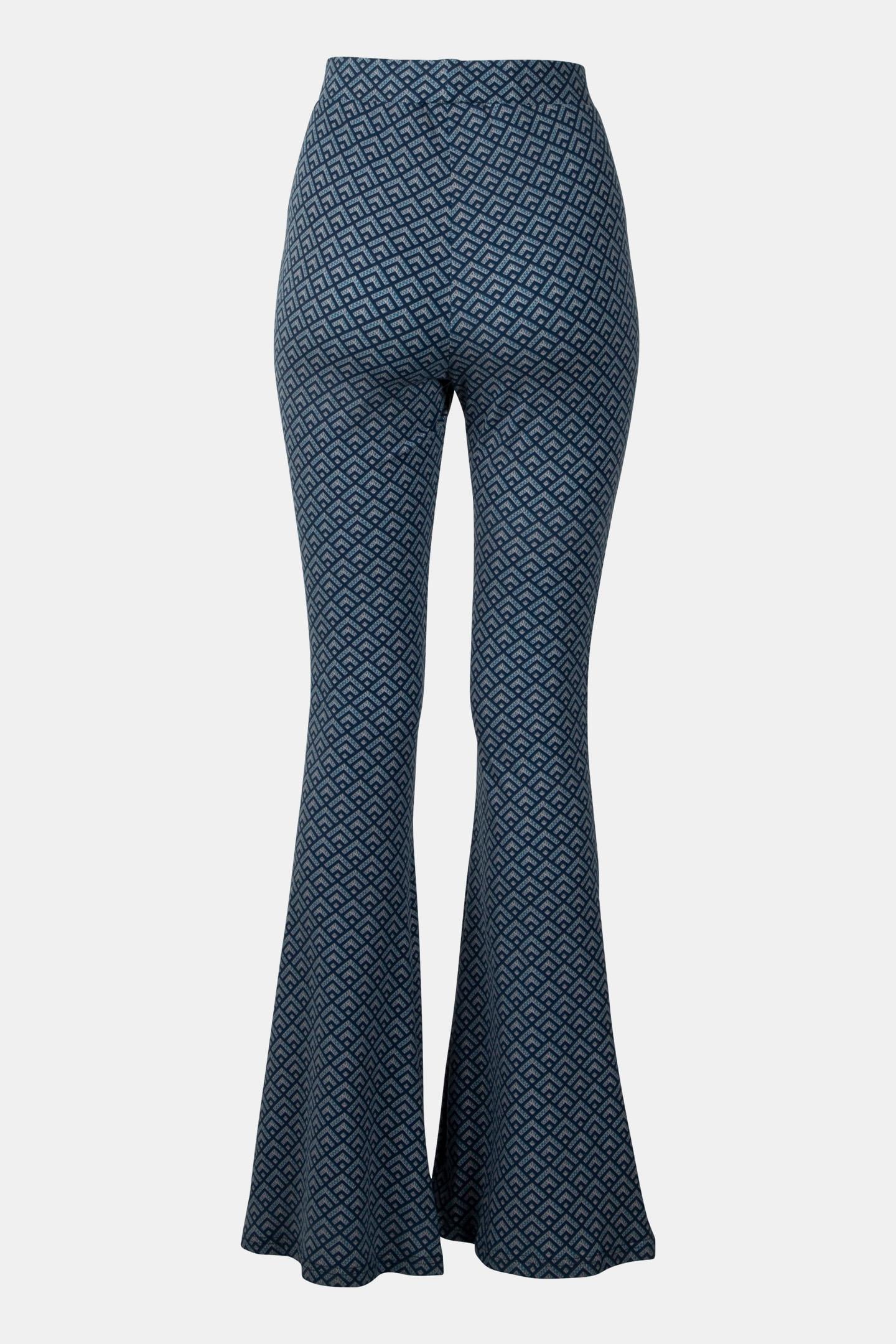 SMALL GEO PEACHED EXTRA FLARE PANTS DARK PETROL 4