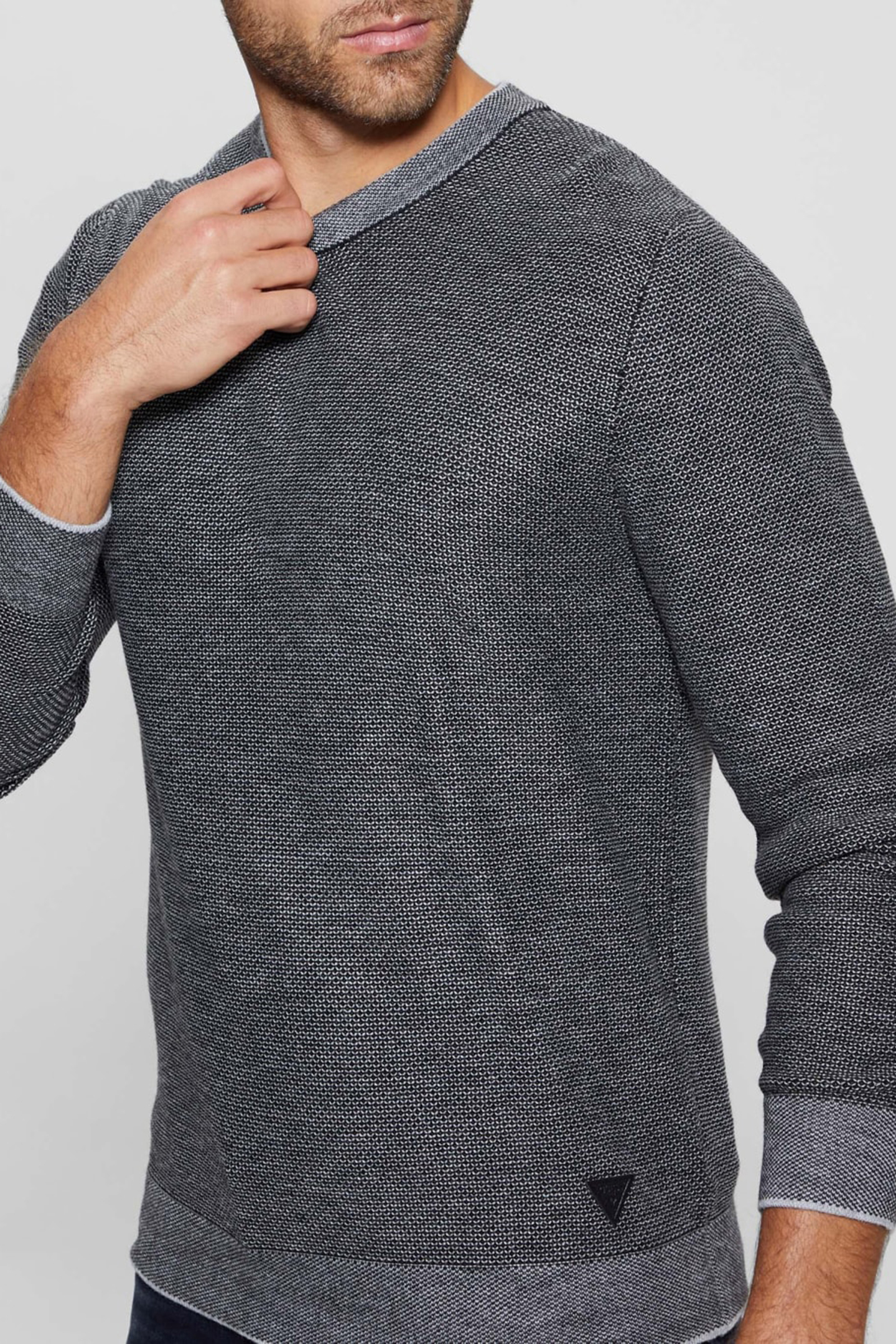 EARLE LS STITCHED CN JBLK MARBLE HEATHER 9