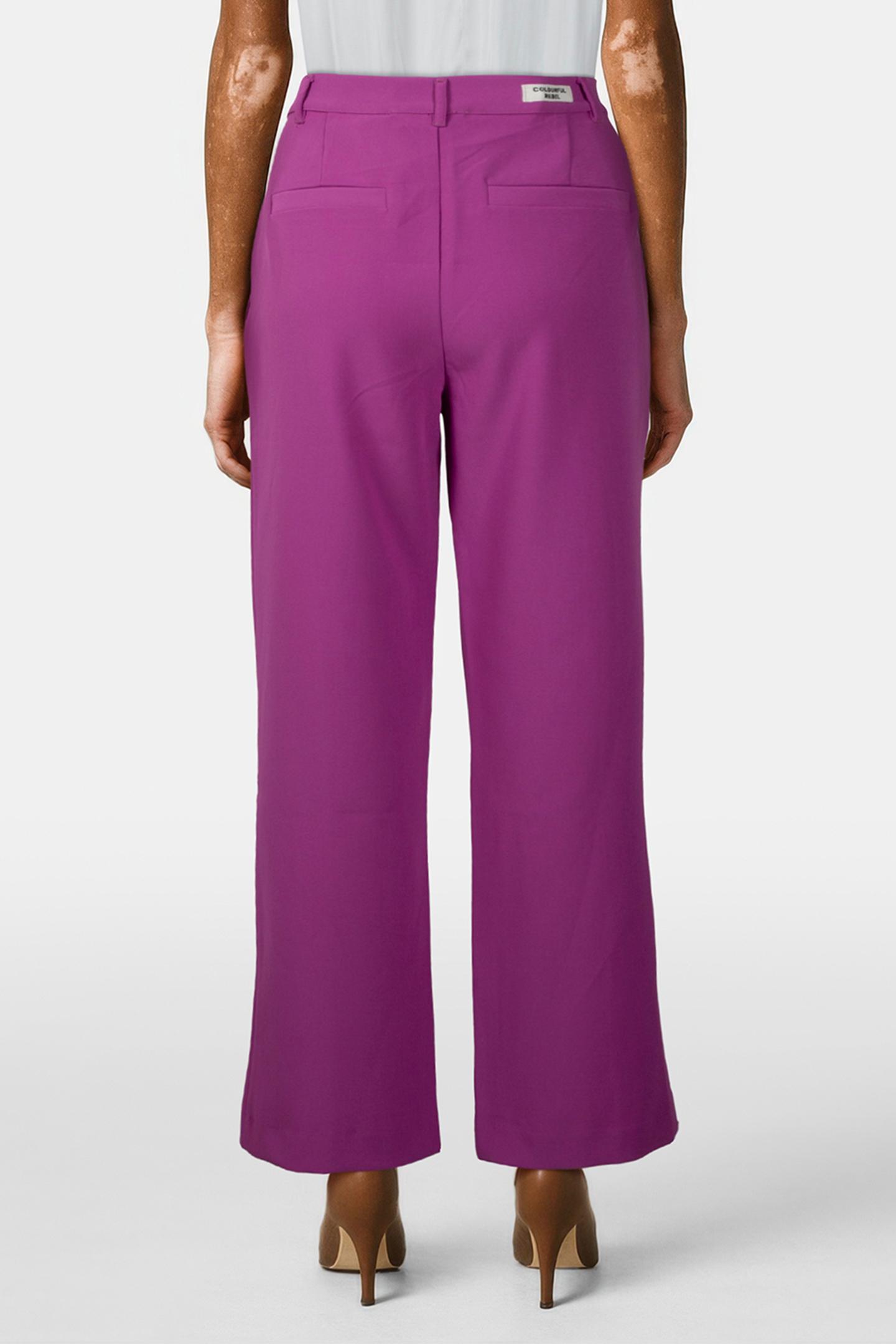 RUS UNI PINTUCK STRAIGHT PANTS VIOLET PINK 2