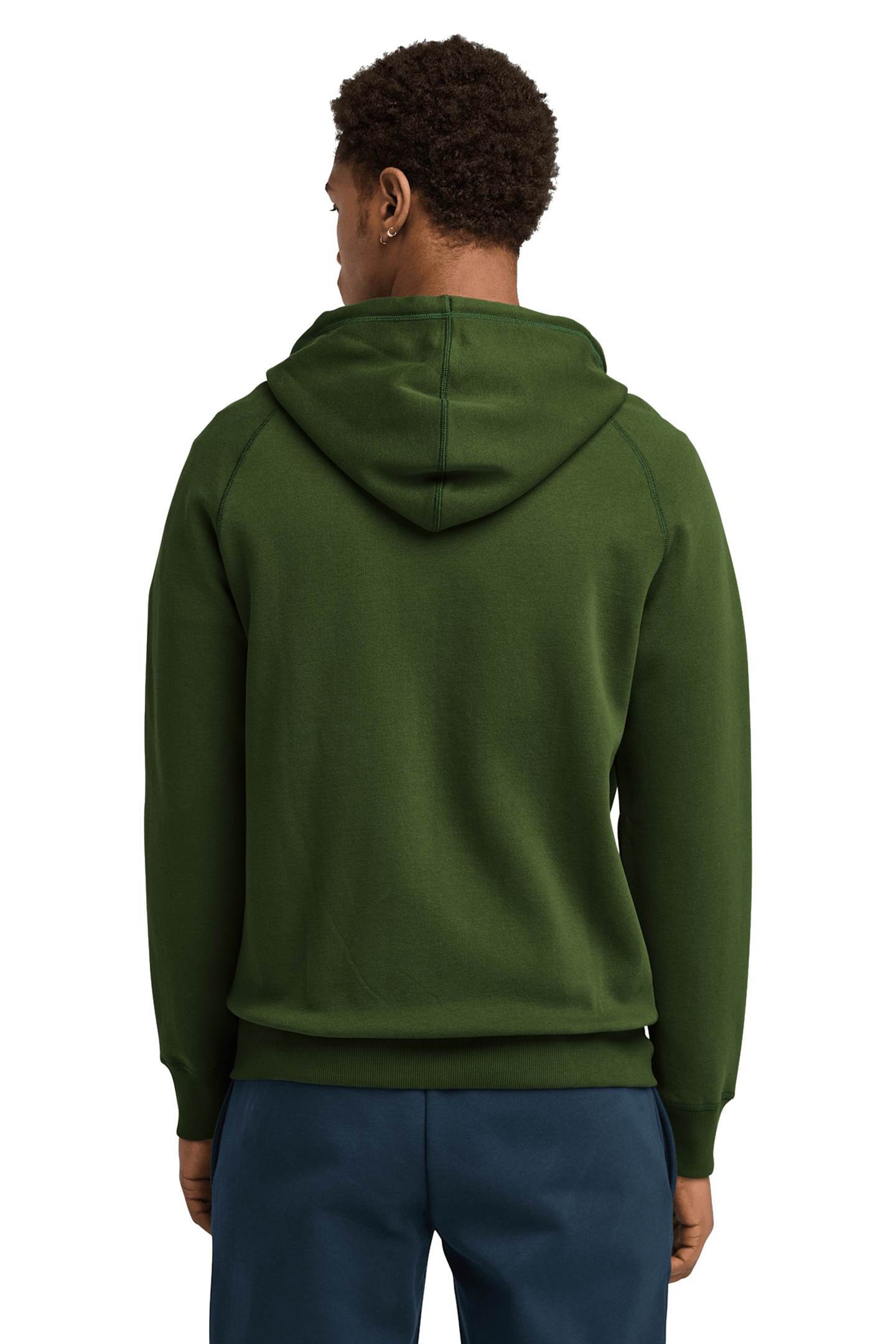 EXETER RIVER BRUSHED BACK FULL ZIP HOODIE BLACK FOREST GREEN 2