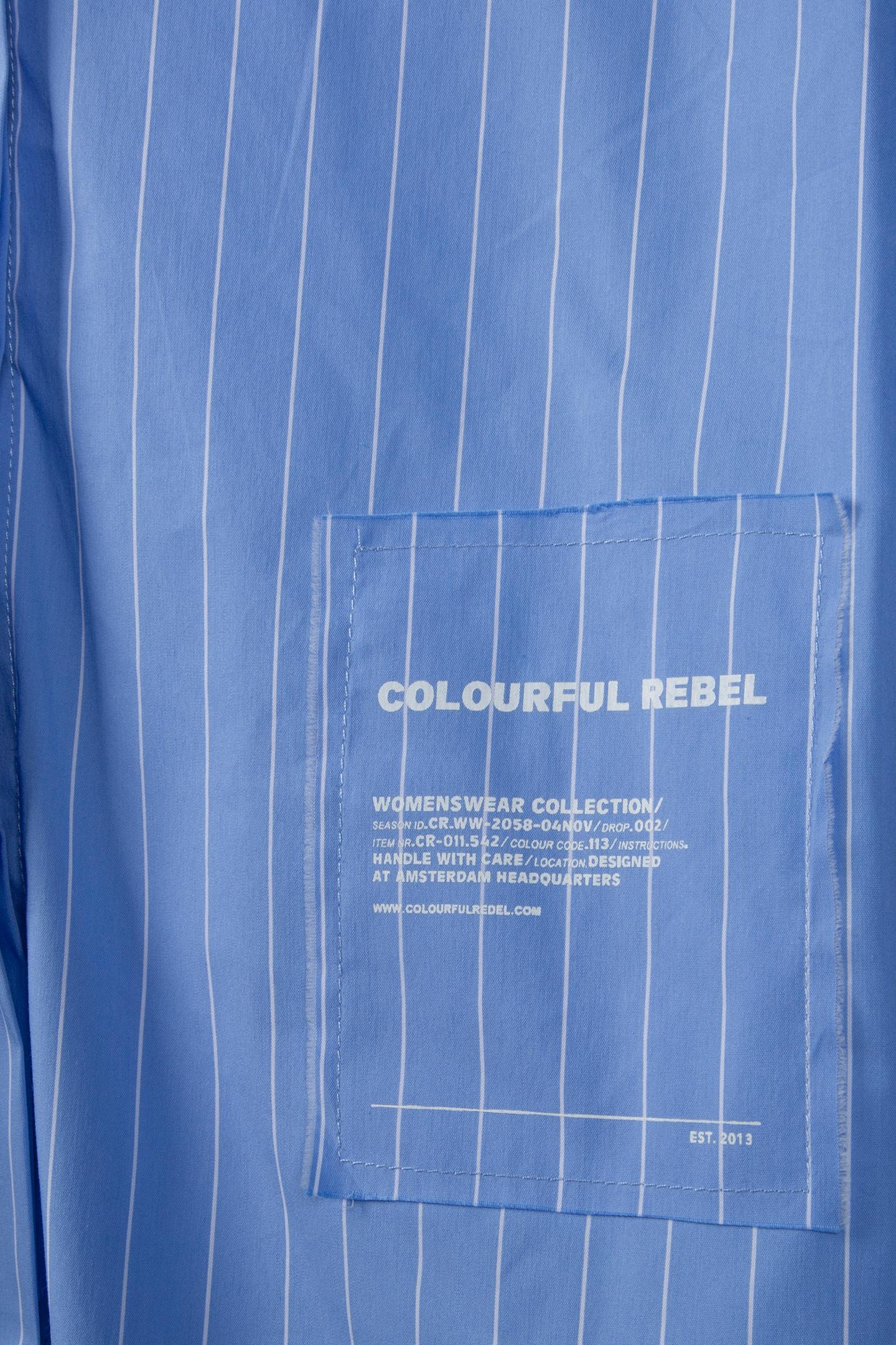 ALIYA STRIPED BOXY BLOUSE BLUE 5