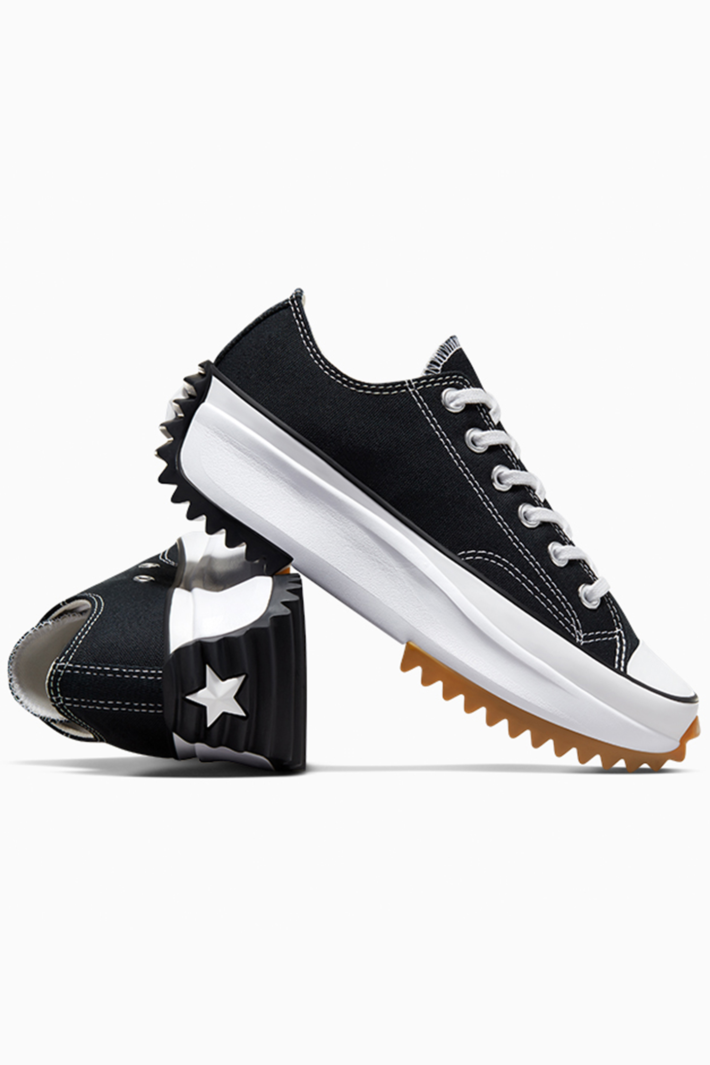 UNISEX RUN STAR HIKE CANVAS PLATFORM BLACK/WHITE/GUM 9