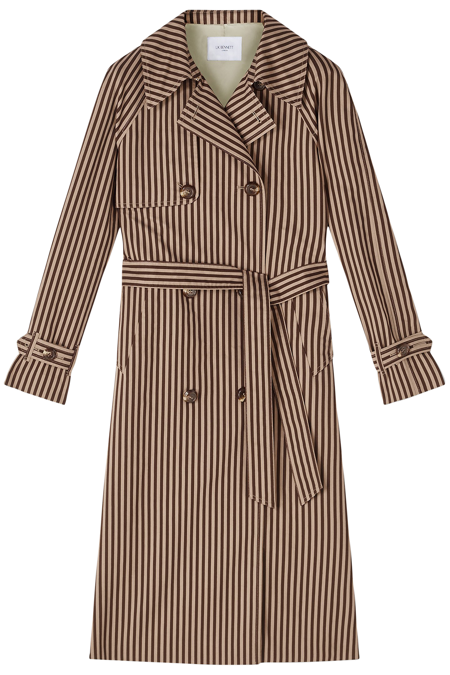 CT CARINE- STRIPED TRENCH BROWN 4