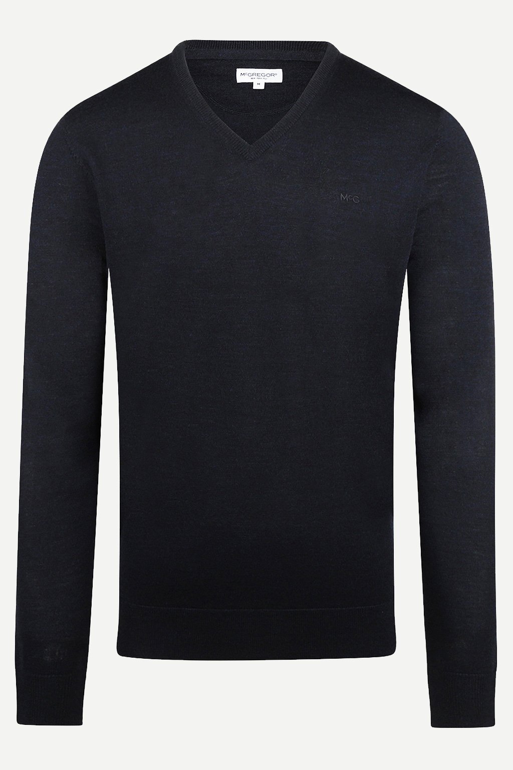 FINE MERINO V-NECK SWEATER NAVY 1