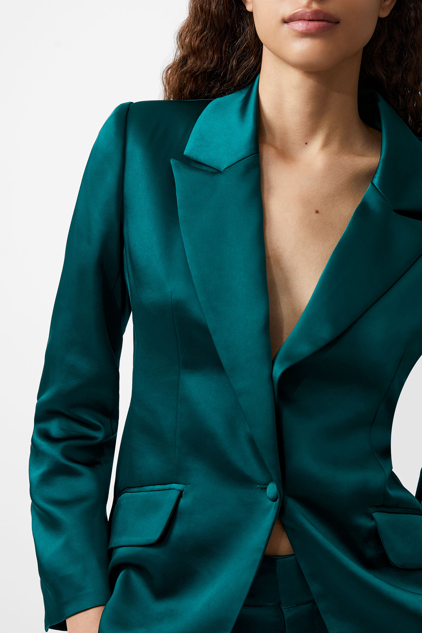 CAREY SATIN BLAZER FOREST 4