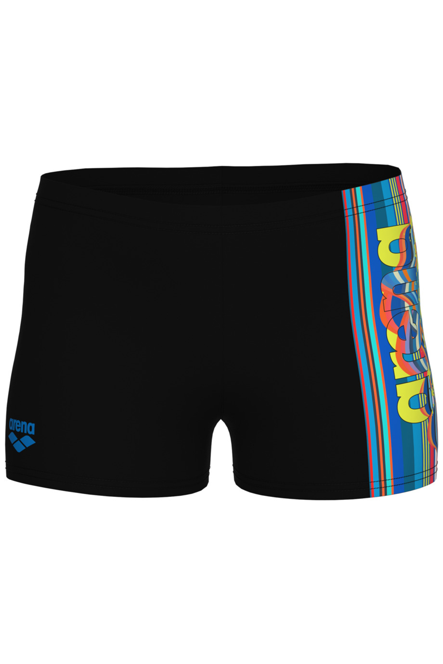 BOY'S ARENA PALETTE SWIM SHORT MULTI WATER BLACK 9