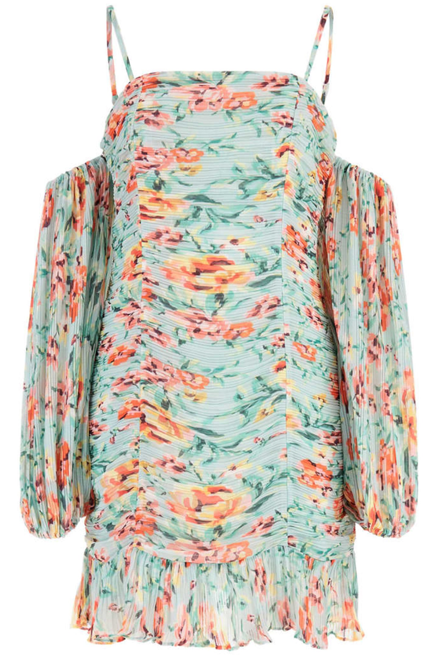 GUESS ECO LS TIFFANY DRESS ROSE MEADOWS PRINT 4
