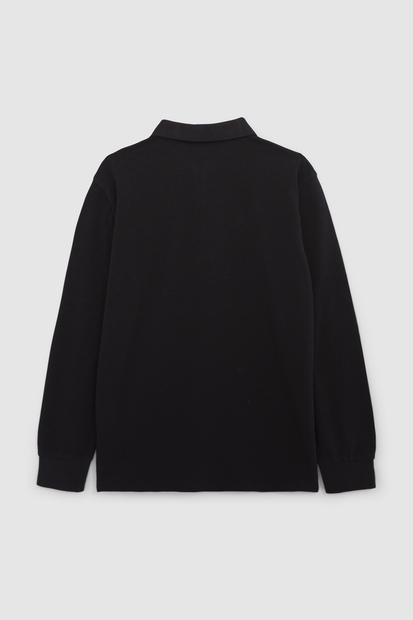 BOY'S BLACK ORGANIC COTTON CHECKERBOARD POLO SHIRT 2