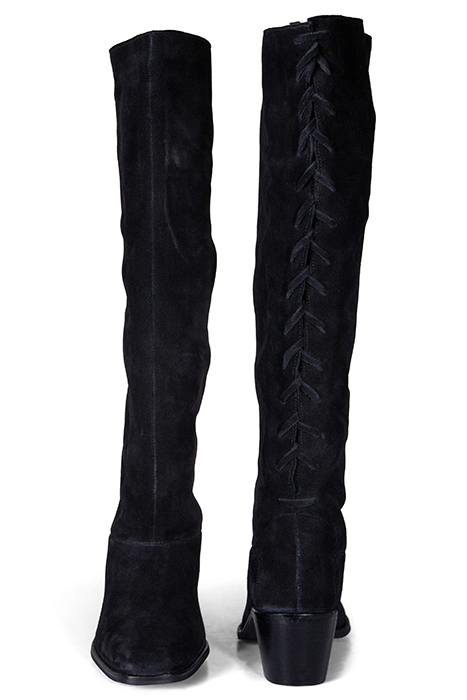 SUEDE HEELED BOOT BLACK 2