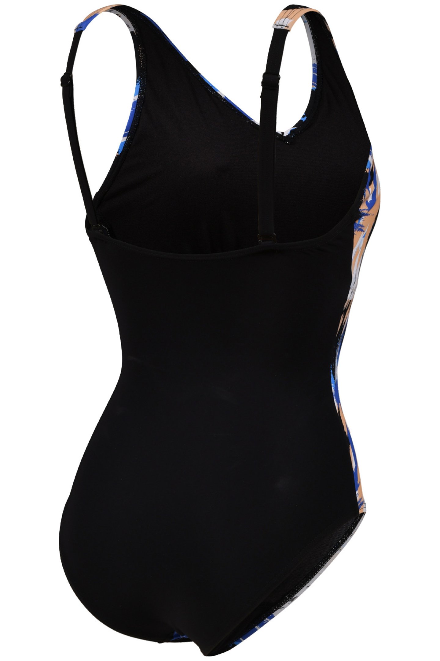WOMEN'S BODYLIFT PAMELA SWIMSUIT LIGHTCR BLACK BLACK MULTI 9