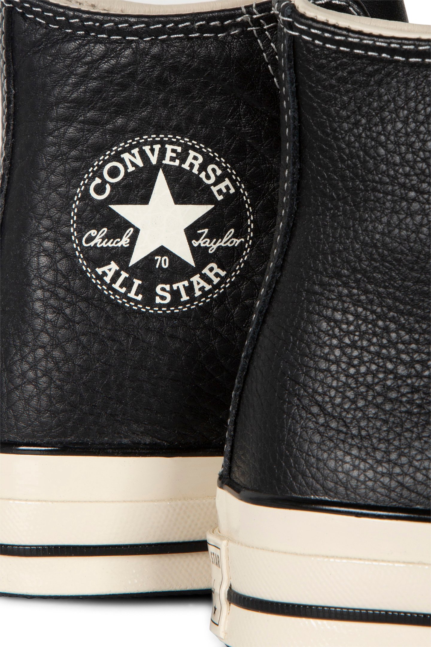 UNISEX CHUCK 70 LEATHER BLACK/NATURAL IVORY/EGRET 4