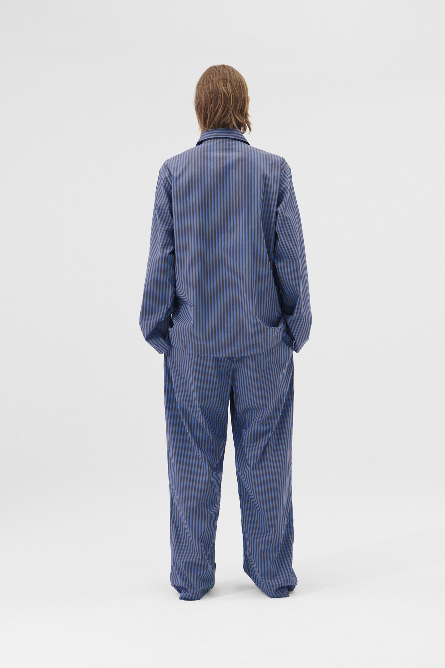 UNISEX POPLIN PYJAMAS SHIRT VERNEUIL STRIPES 2