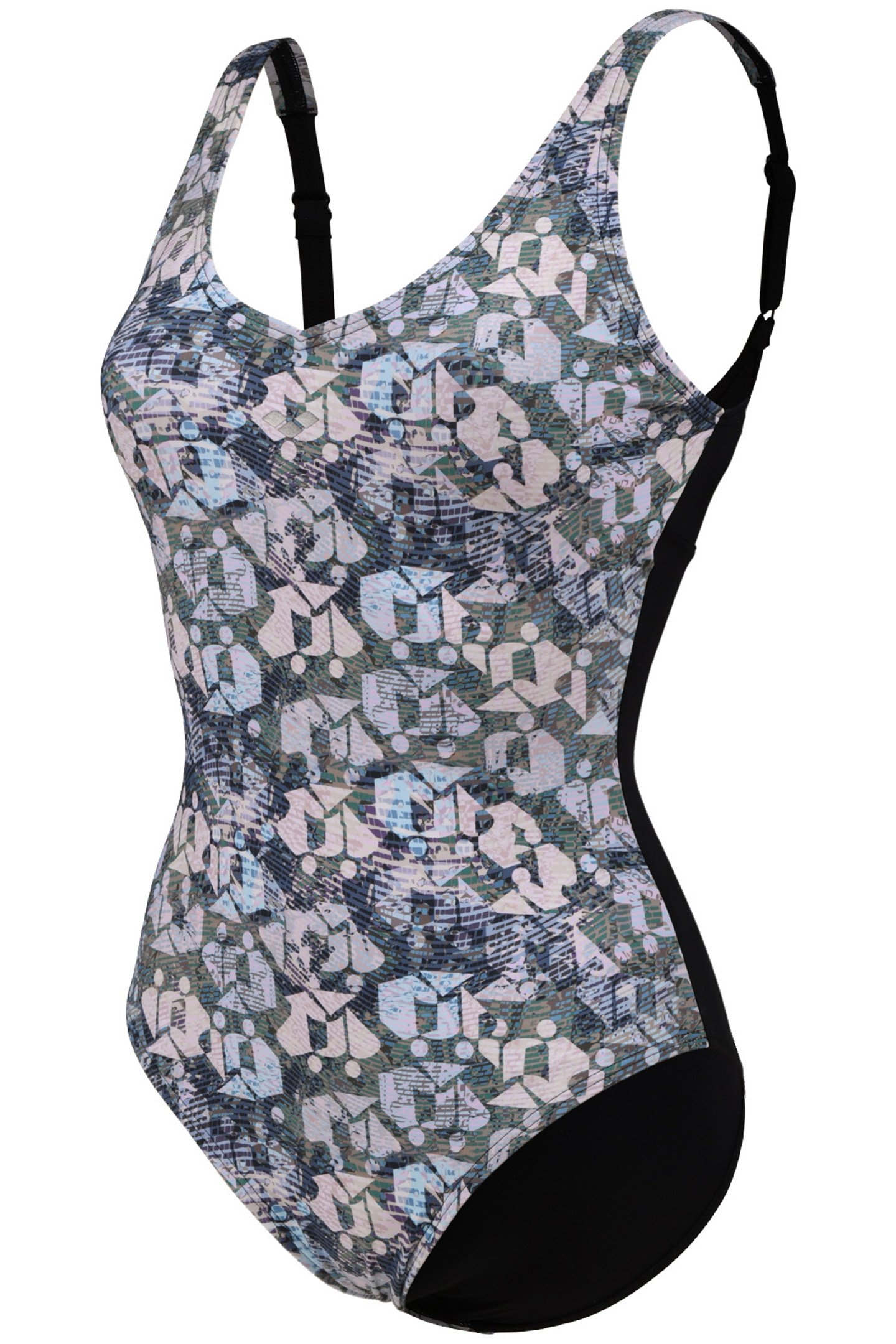 WOMEN'S BODYLIFT CHIARA SWIMSUIT WING B BLACK TURQUOISE MULT 9