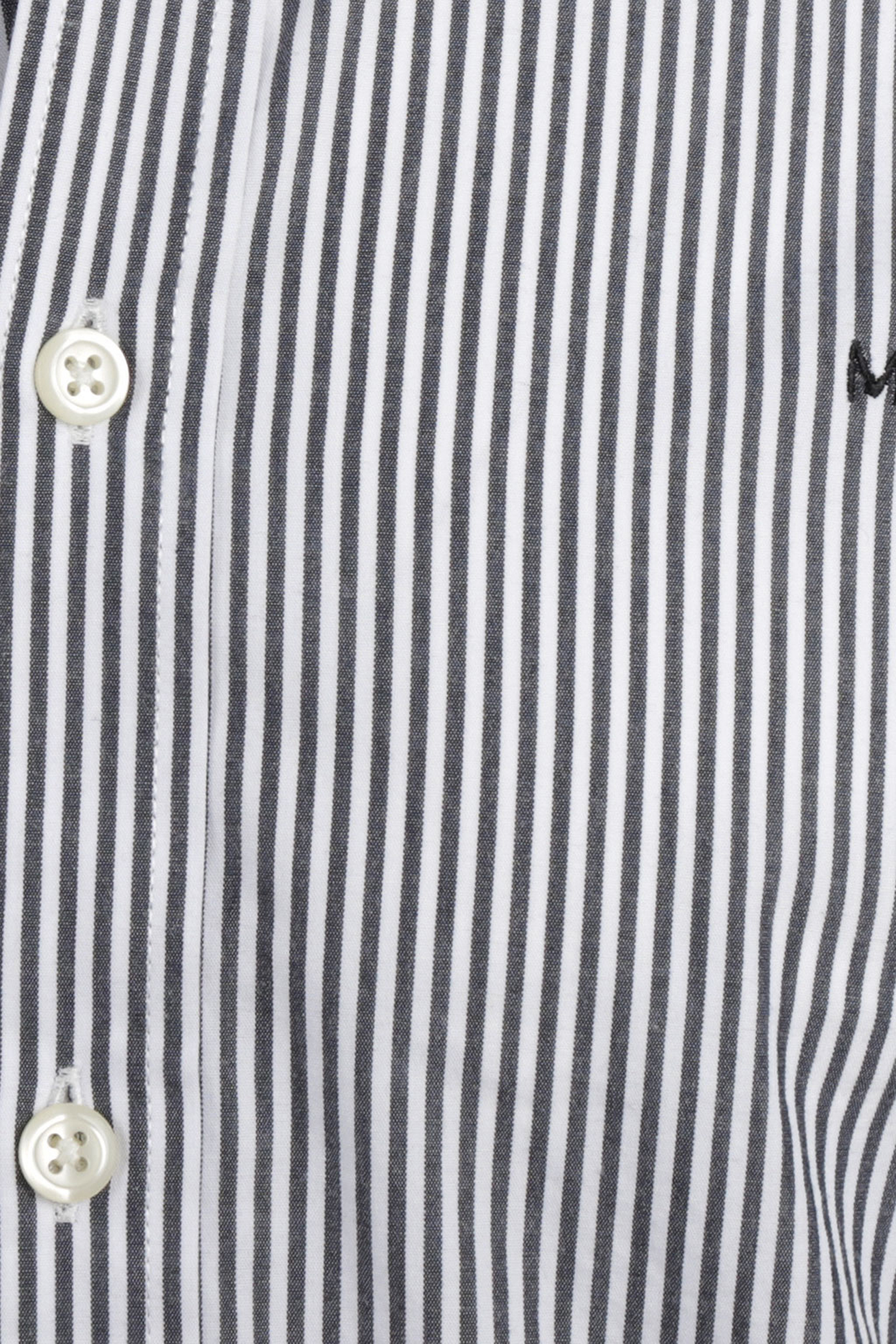 POPLIN STRIPE PEACHED SHIRT NAVY 5