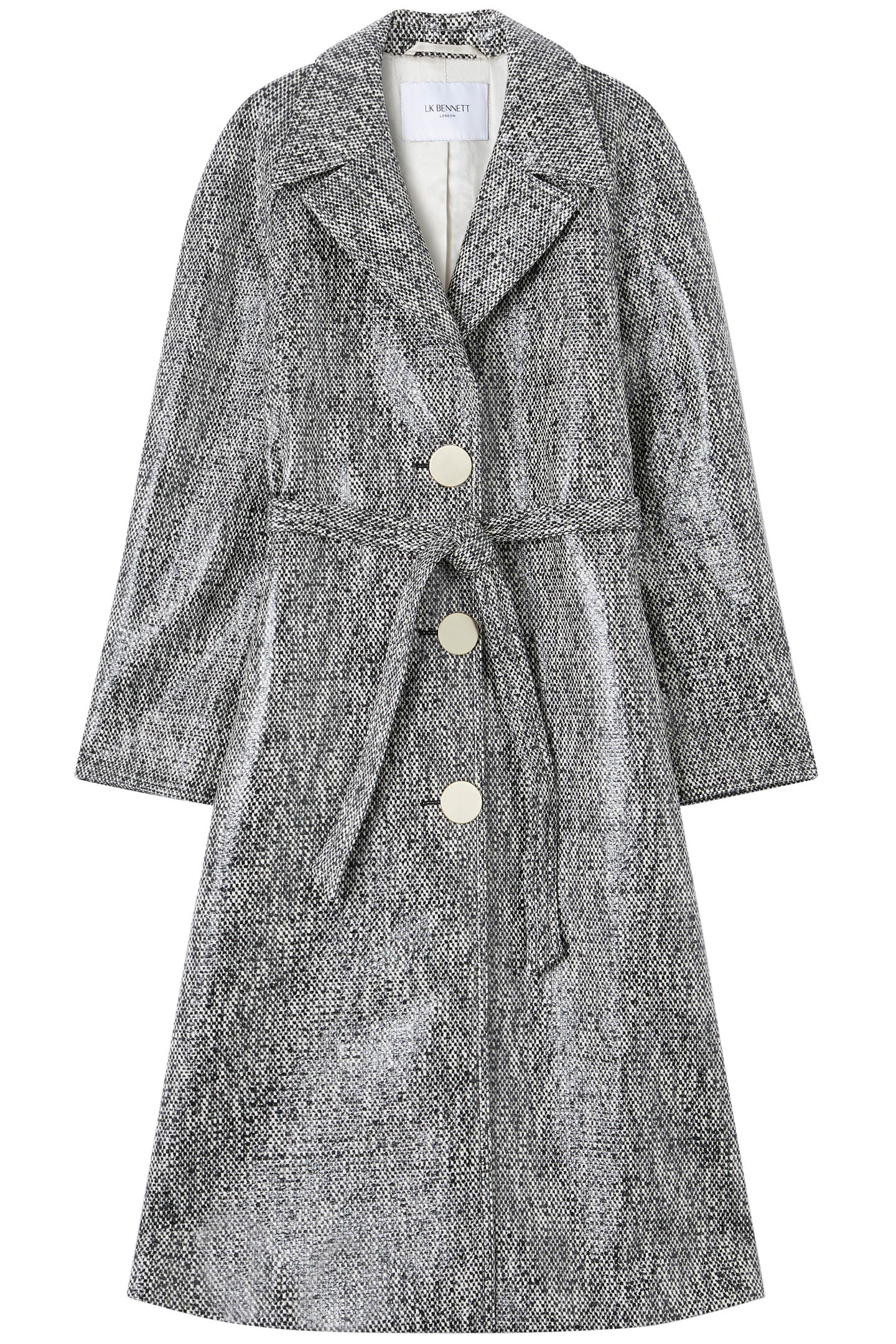 CT GIGI- COATED TWEED MON BLACK/CREAM 4