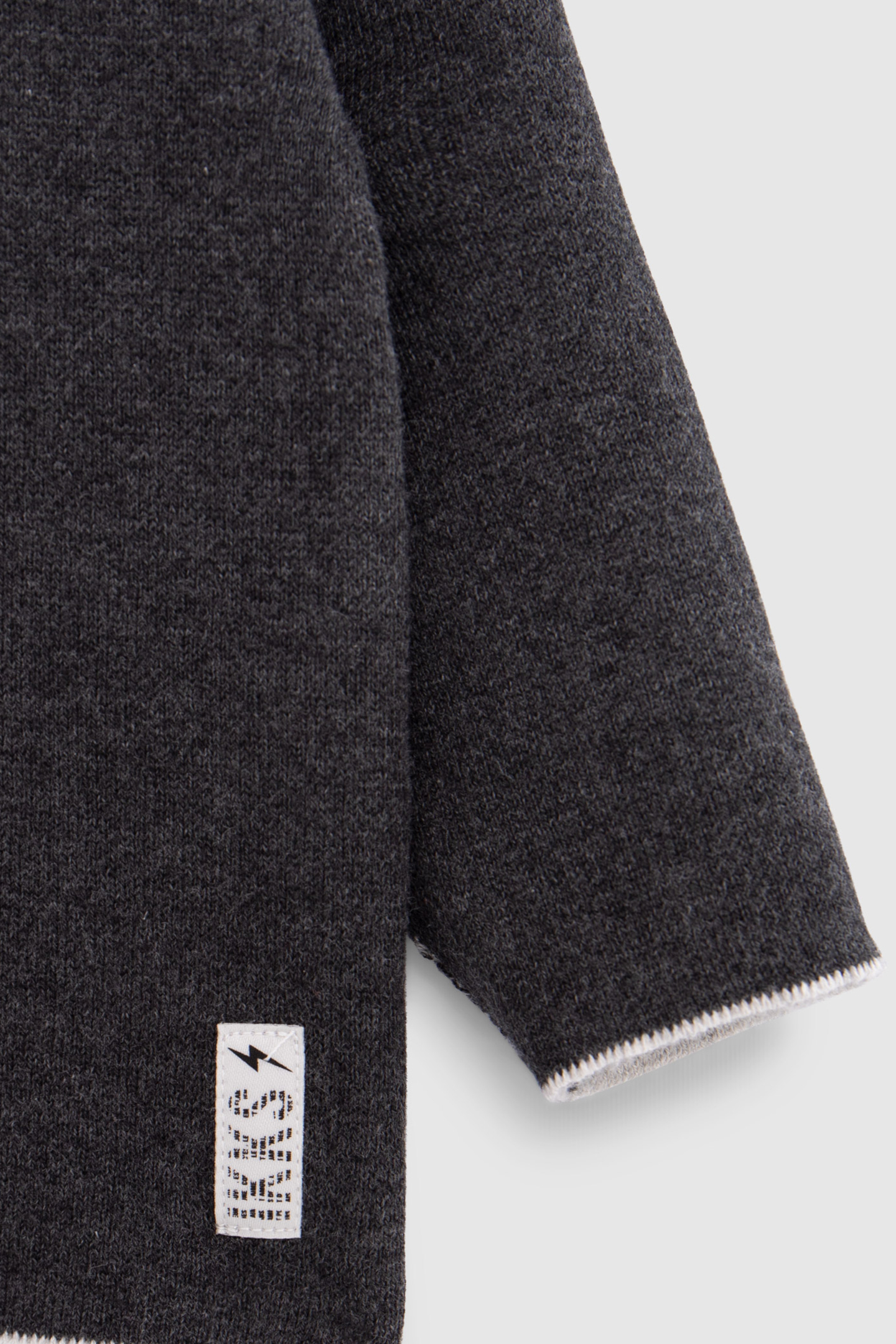 REVERSIBLE KNITTED SWEATER GREY AND DARK GREY BABY BOY 6