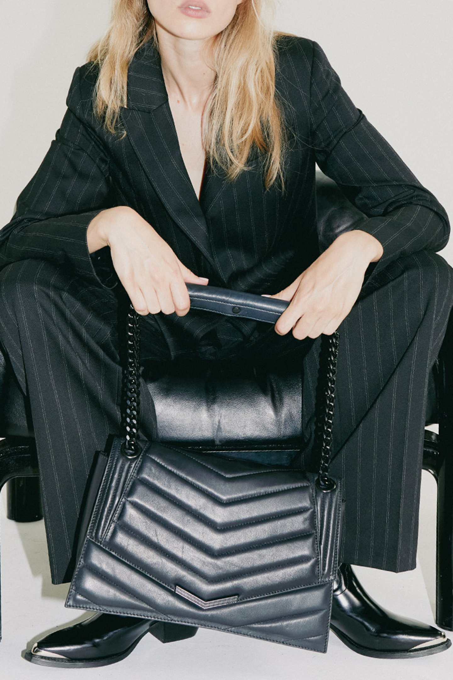 BLACK QUILTED LEATHER THE 1 TIMELESS BAG SIZE L BLACK 2