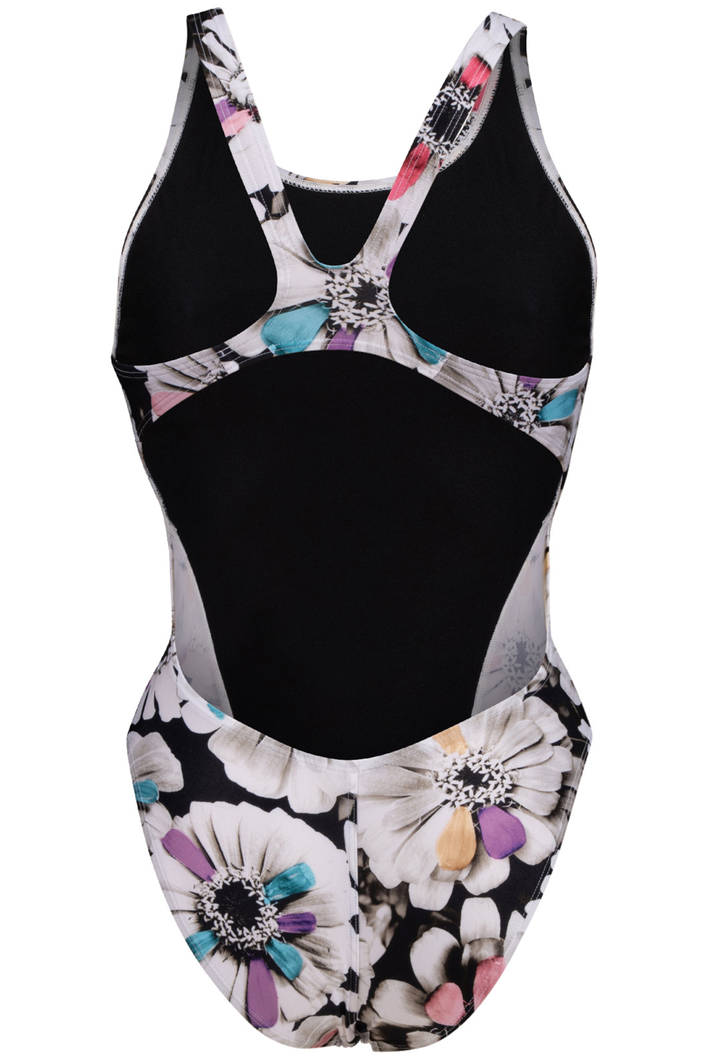 WOMEN'S ARENA ZINNIA PARTY SWIMSUIT SWIM BLACK MULTI 5
