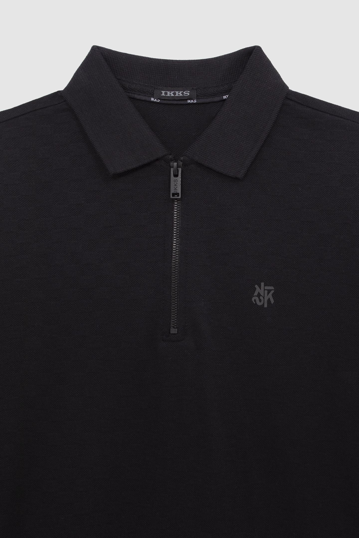 BOY'S BLACK ORGANIC COTTON CHECKERBOARD POLO SHIRT 3