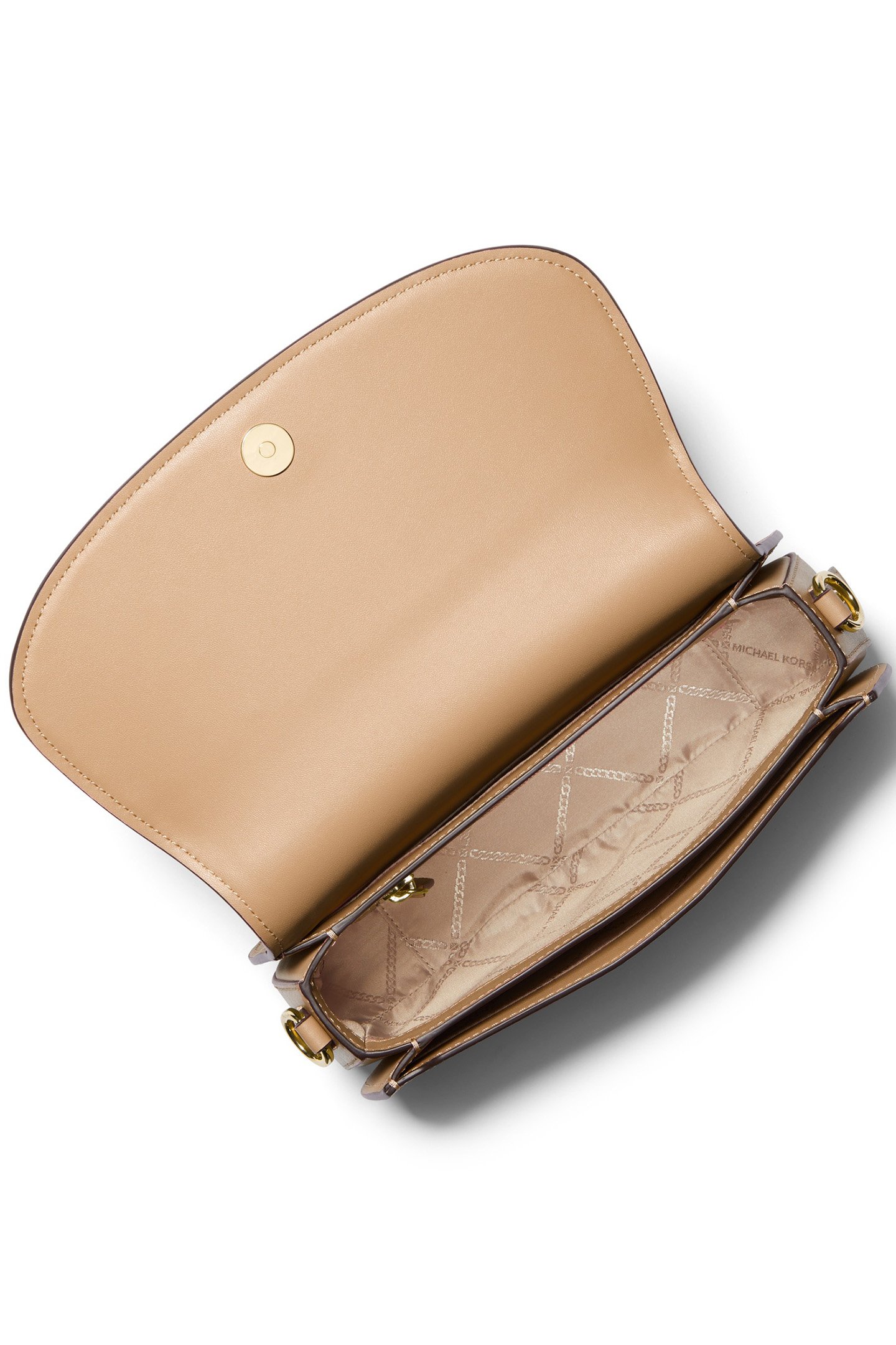 LEATHER SLING MESSENGER CROSS BODY BAG WITH STRAP IN BEIGE 3