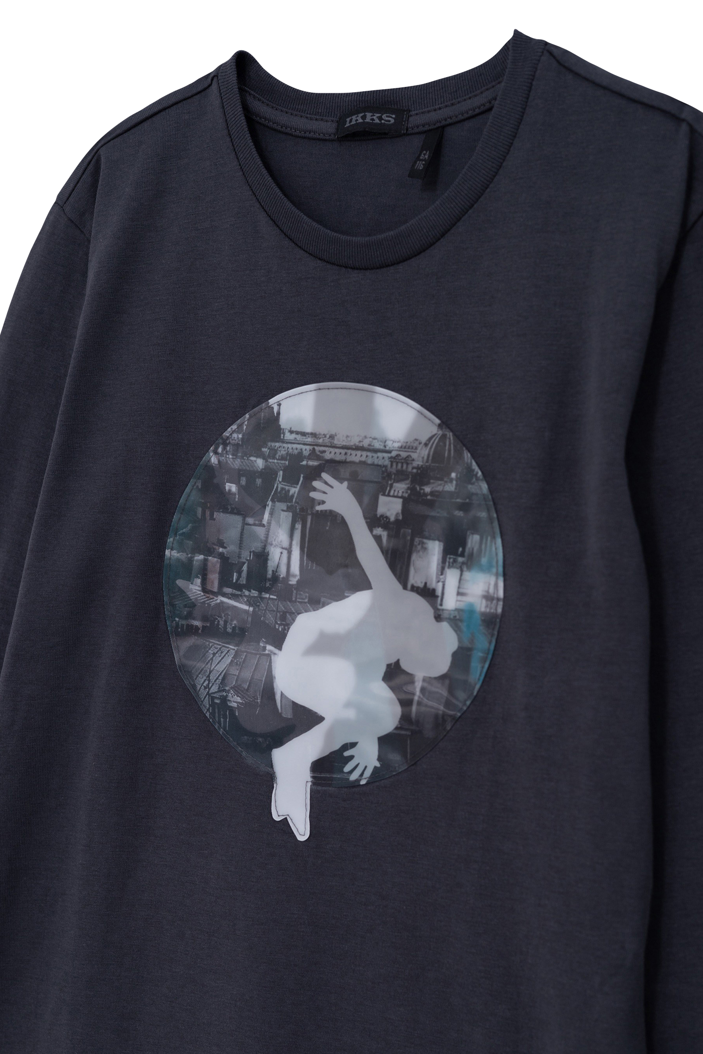 BOY'S GREY ORGANIC COTTON LENTICULAR T-SHIRT PARIS 3