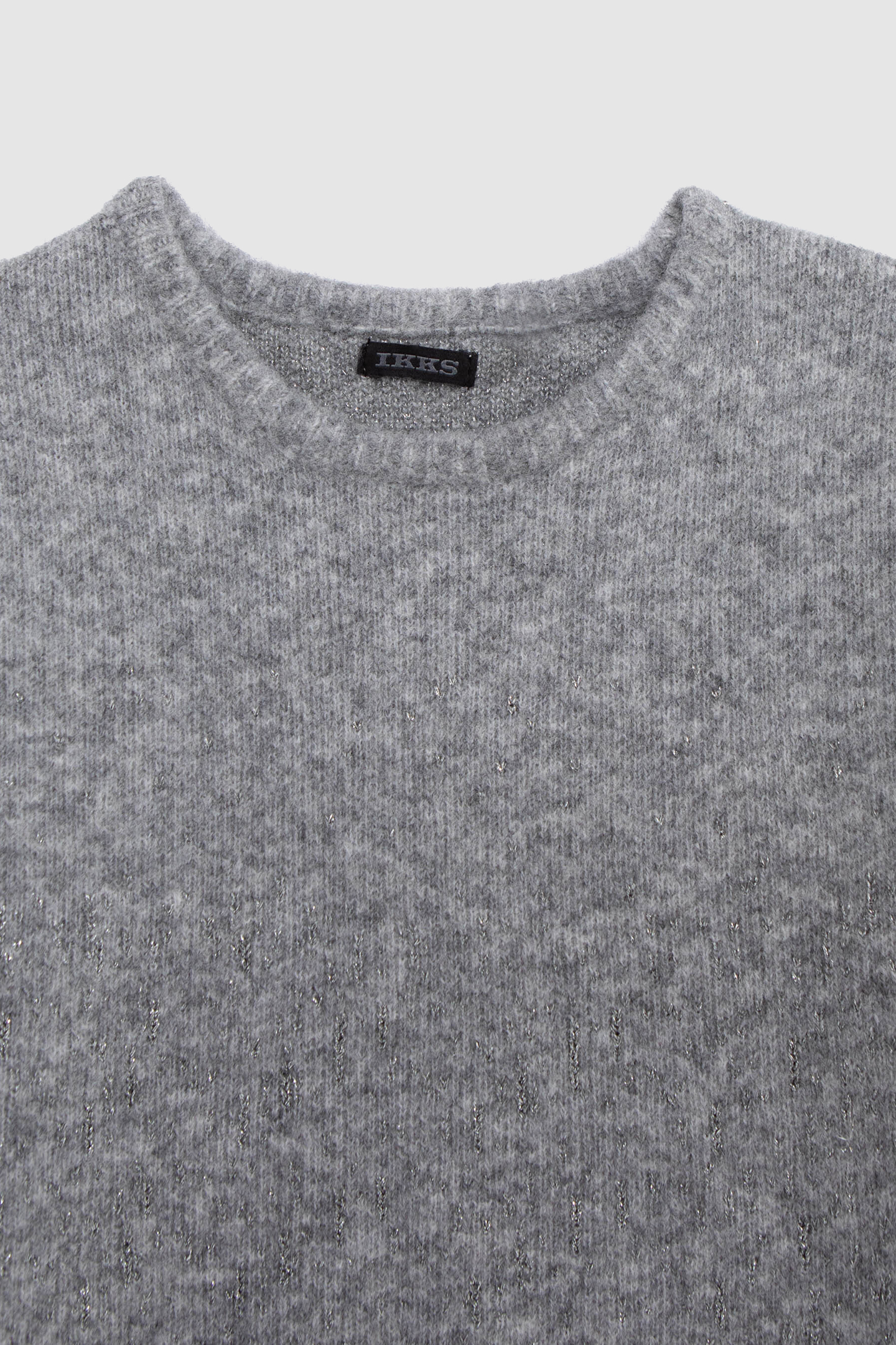 GIRL'S GREY JACQUARD LUREX SWEATER DRESS 6