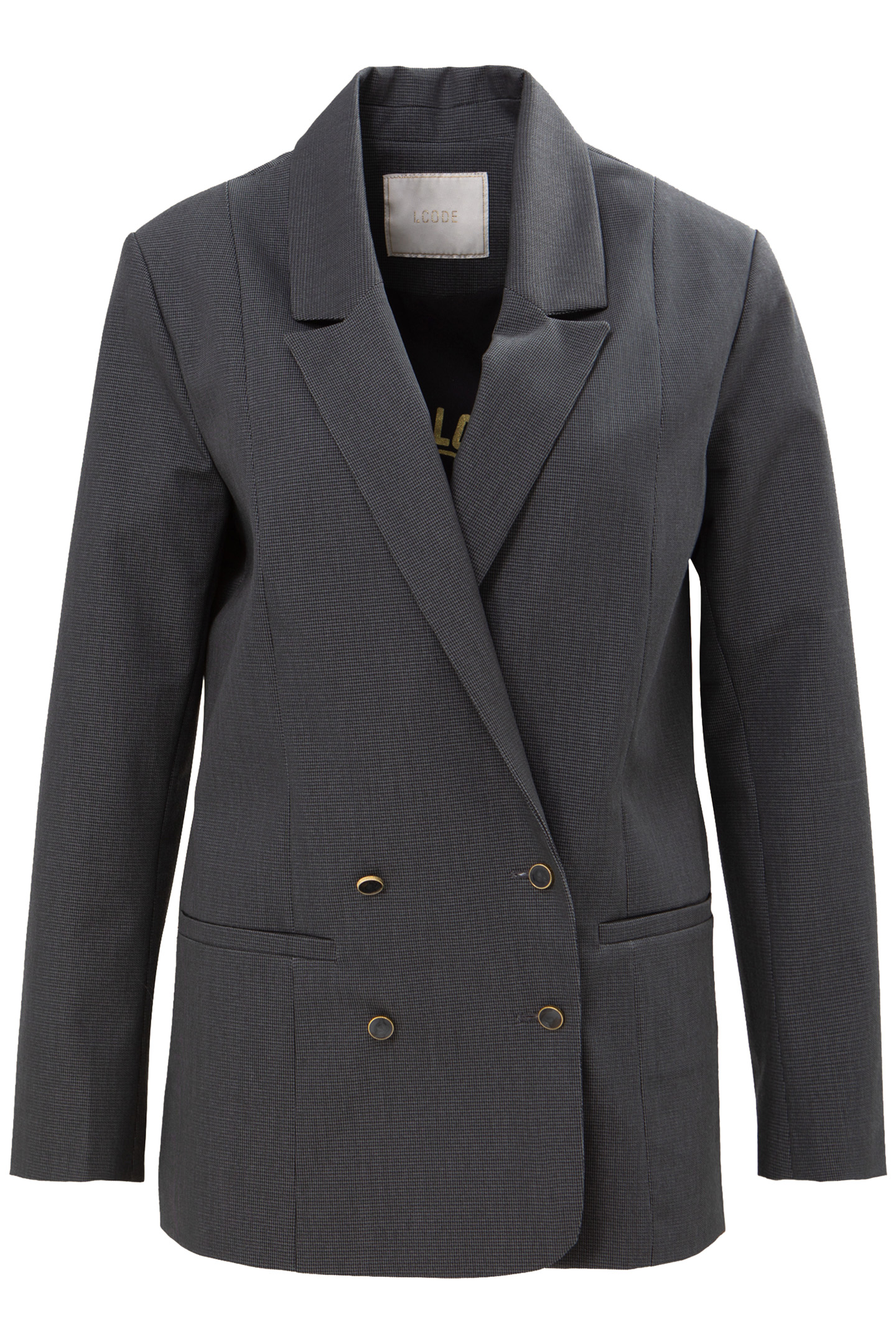 CHARCOAL HOUNDSTOOTH SUIT JACKET ANTHRACITE 4