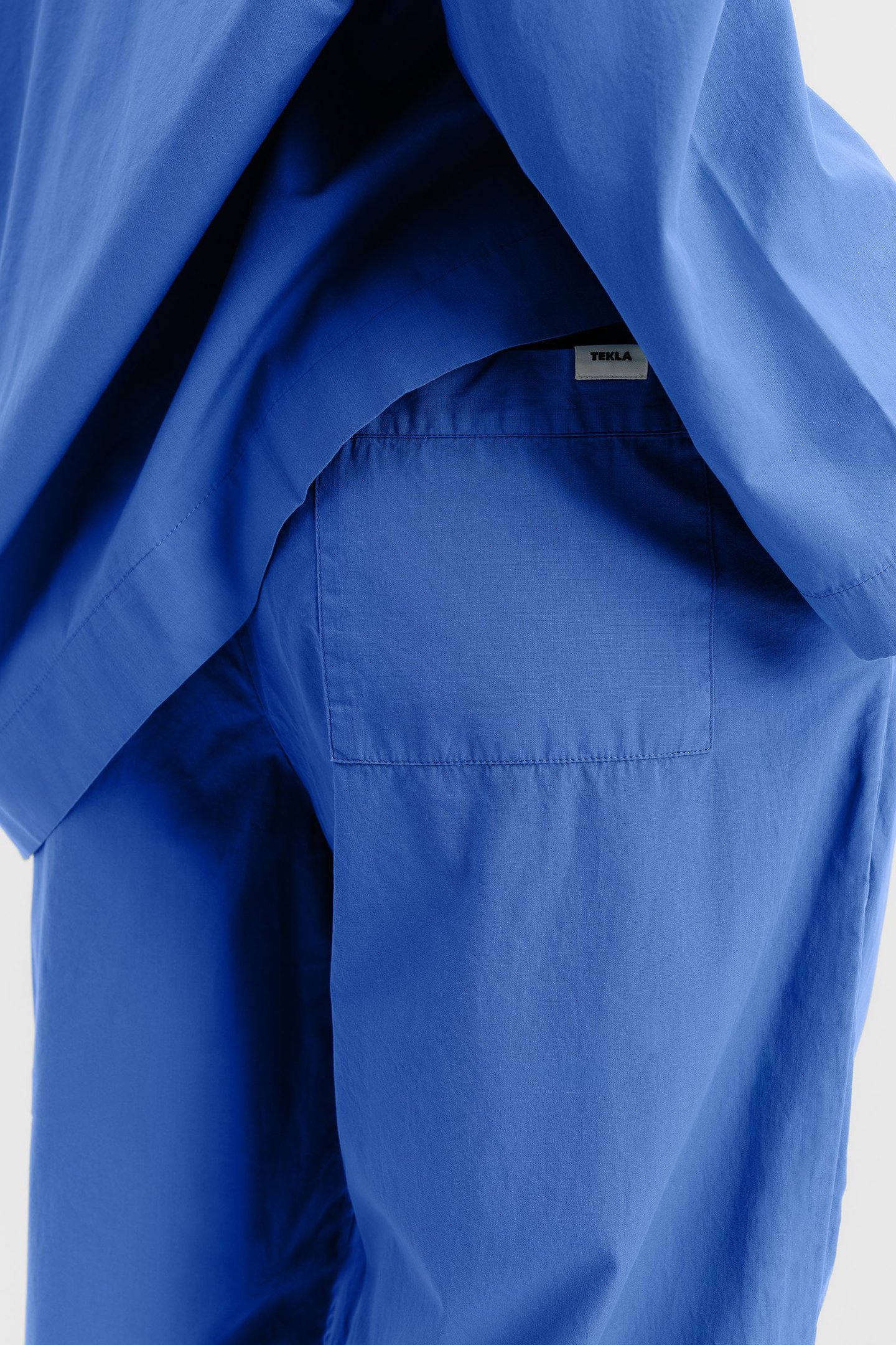 UNISEX POPLIN PYJAMAS PANTS ROYAL BLUE 3