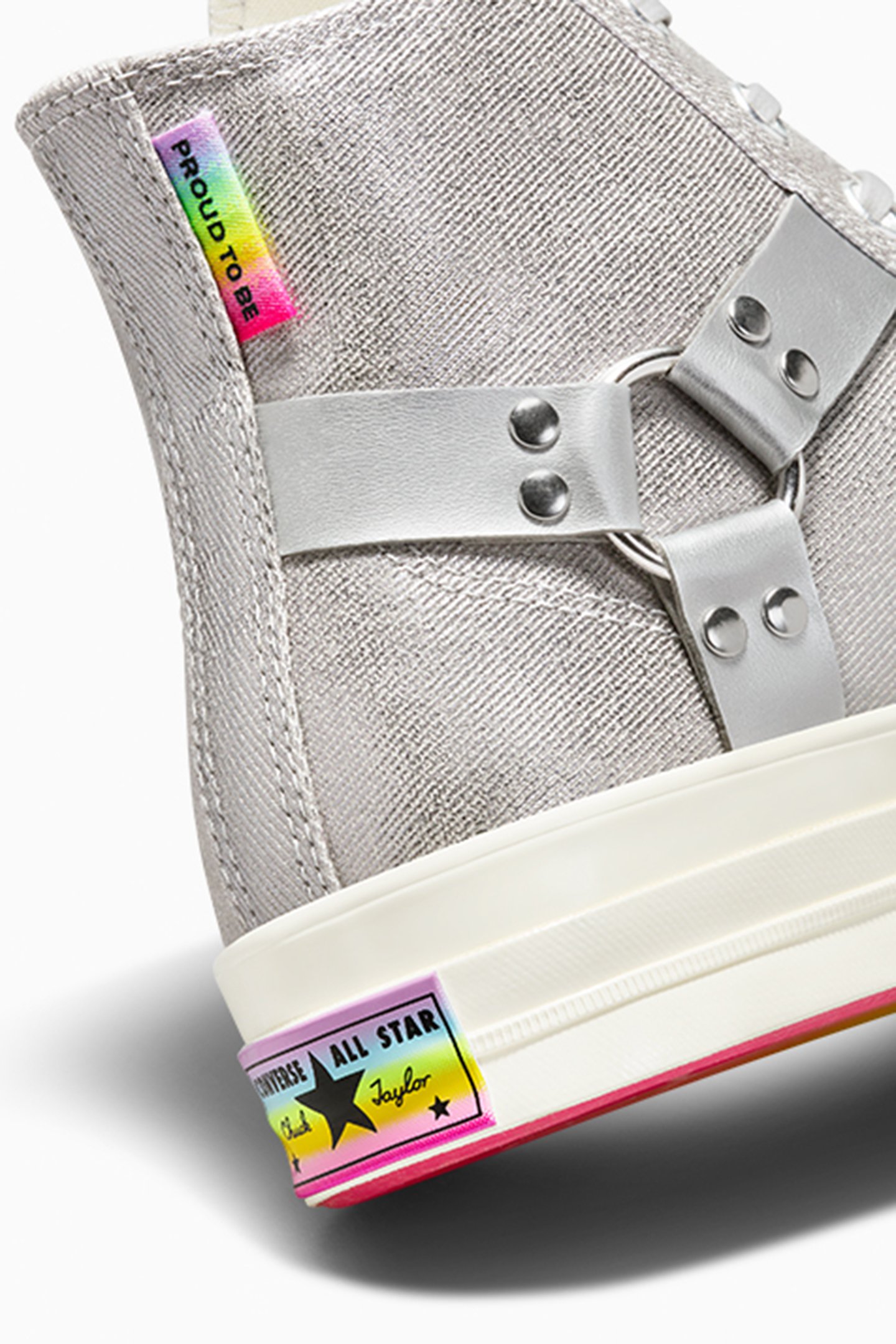 UNISEX CHUCK 70 PRIDE SILVER/EGRET/CHAOS FUSCHIA 9