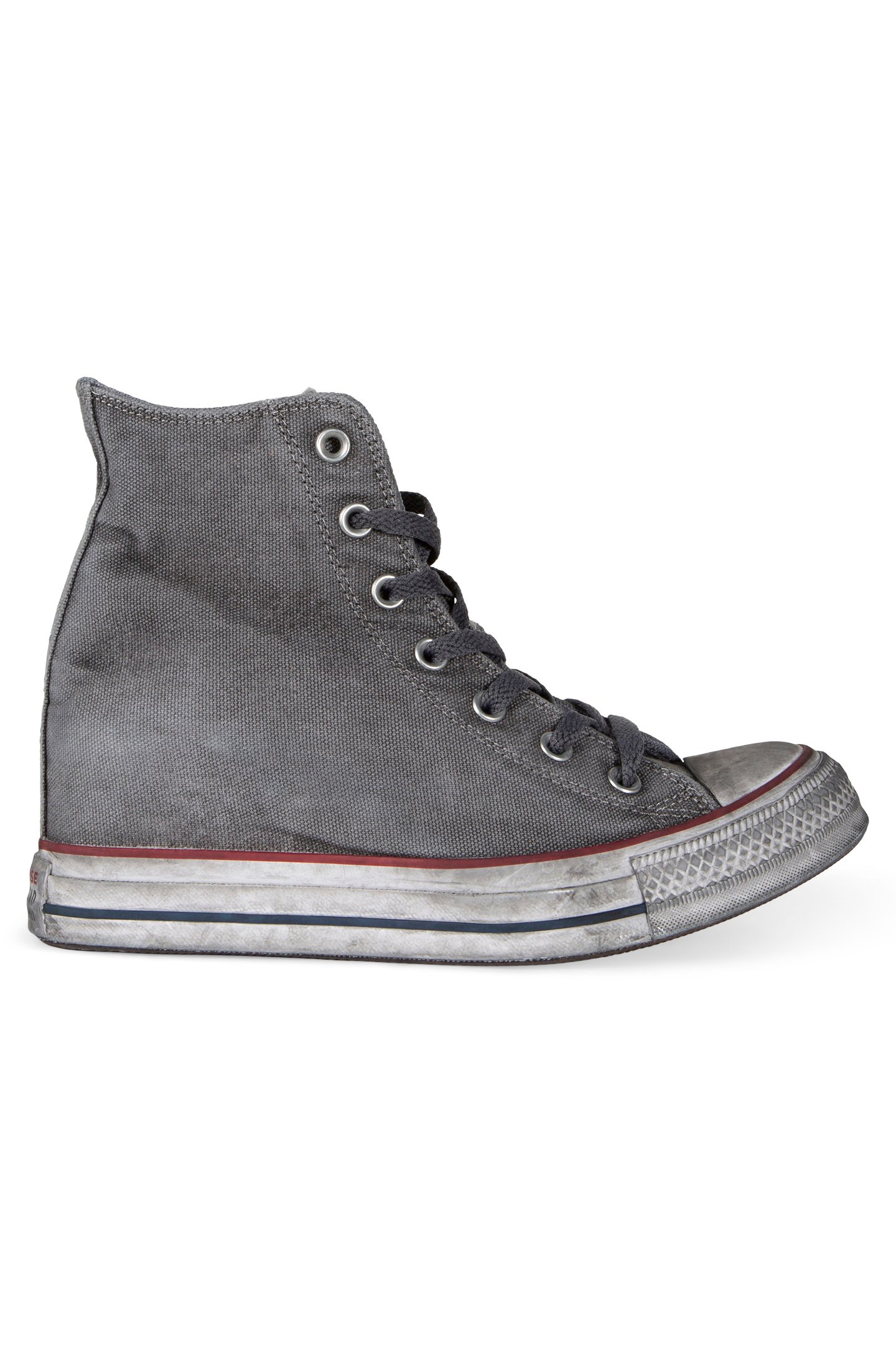 CHUCK TAYLOR ALL STAR WEDGE PLATFORM DISTRESSED WHITE SMOKE  1