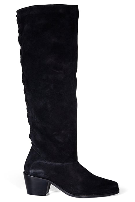 SUEDE HEELED BOOT BLACK 1