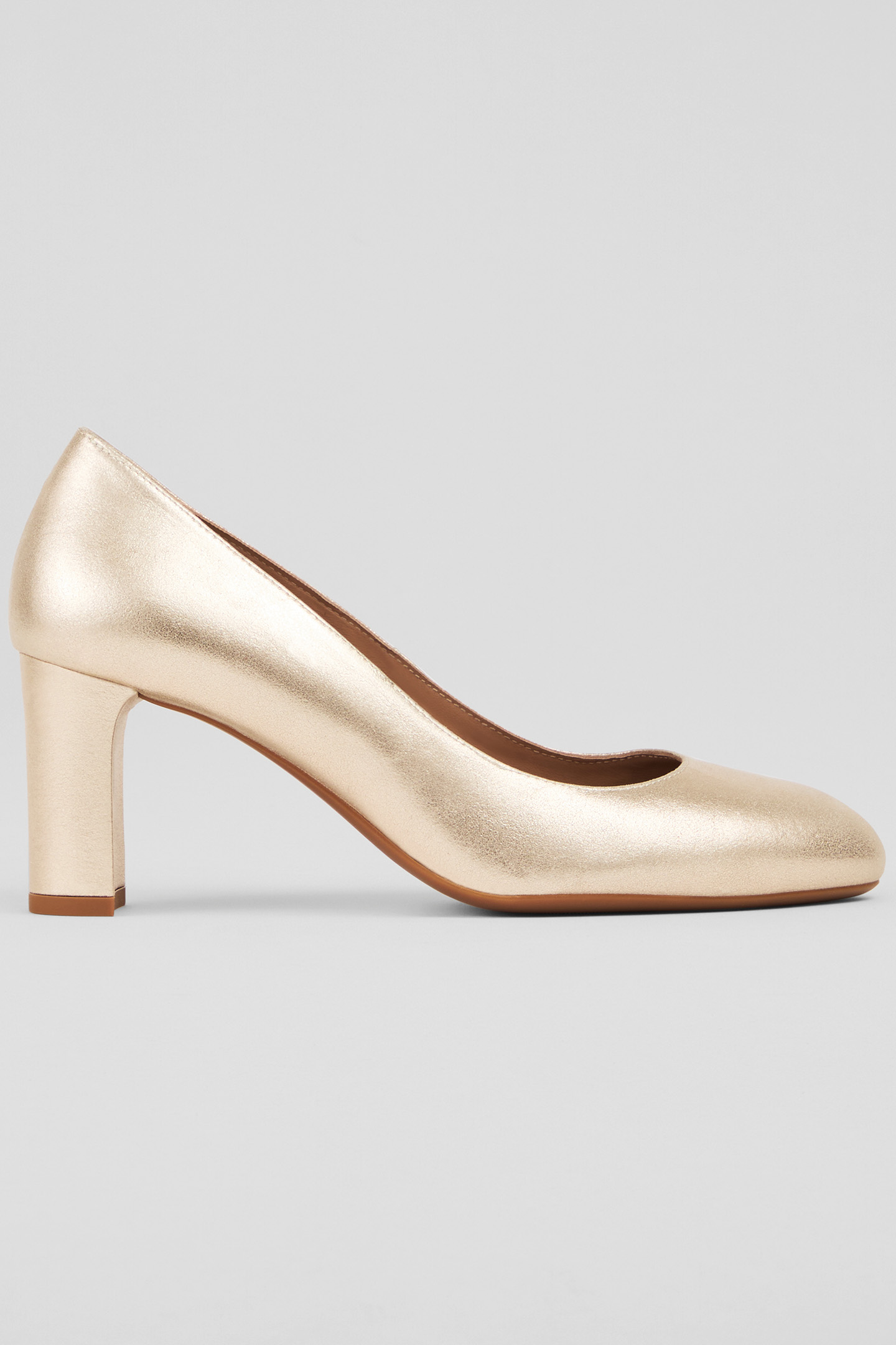 CC WINOLA ROUND TOE BLOCK GOLD by LK Bennett