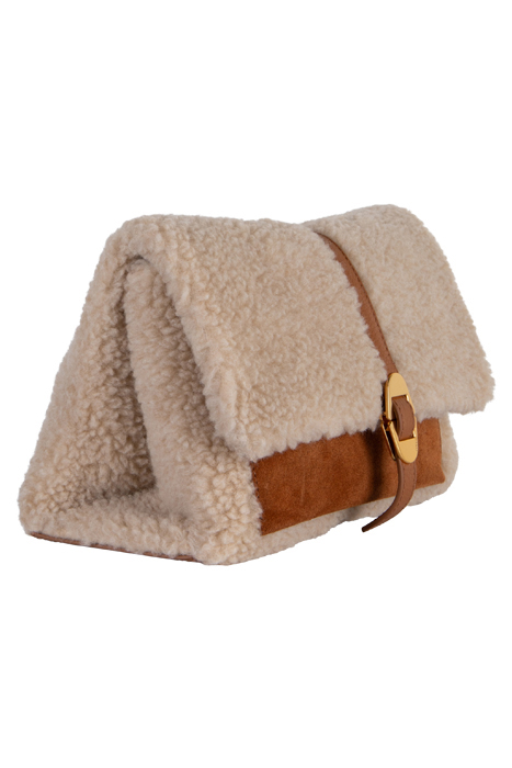 SHOULDER BAG WITH MIXED SUEDE AND LEATHER FABRIC 4