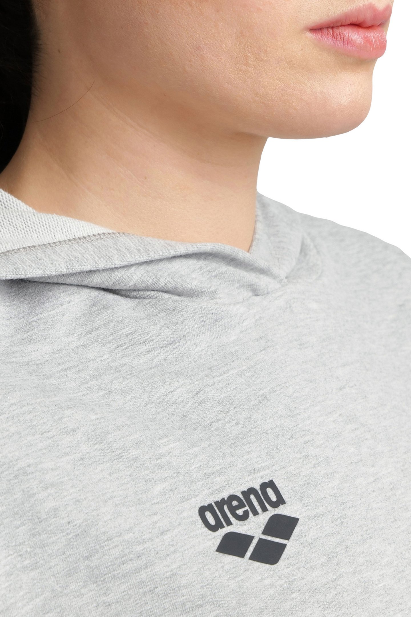 WOMEN'S HOODED SWEAT FLEECE MEDIUM GREY HEATHER 9