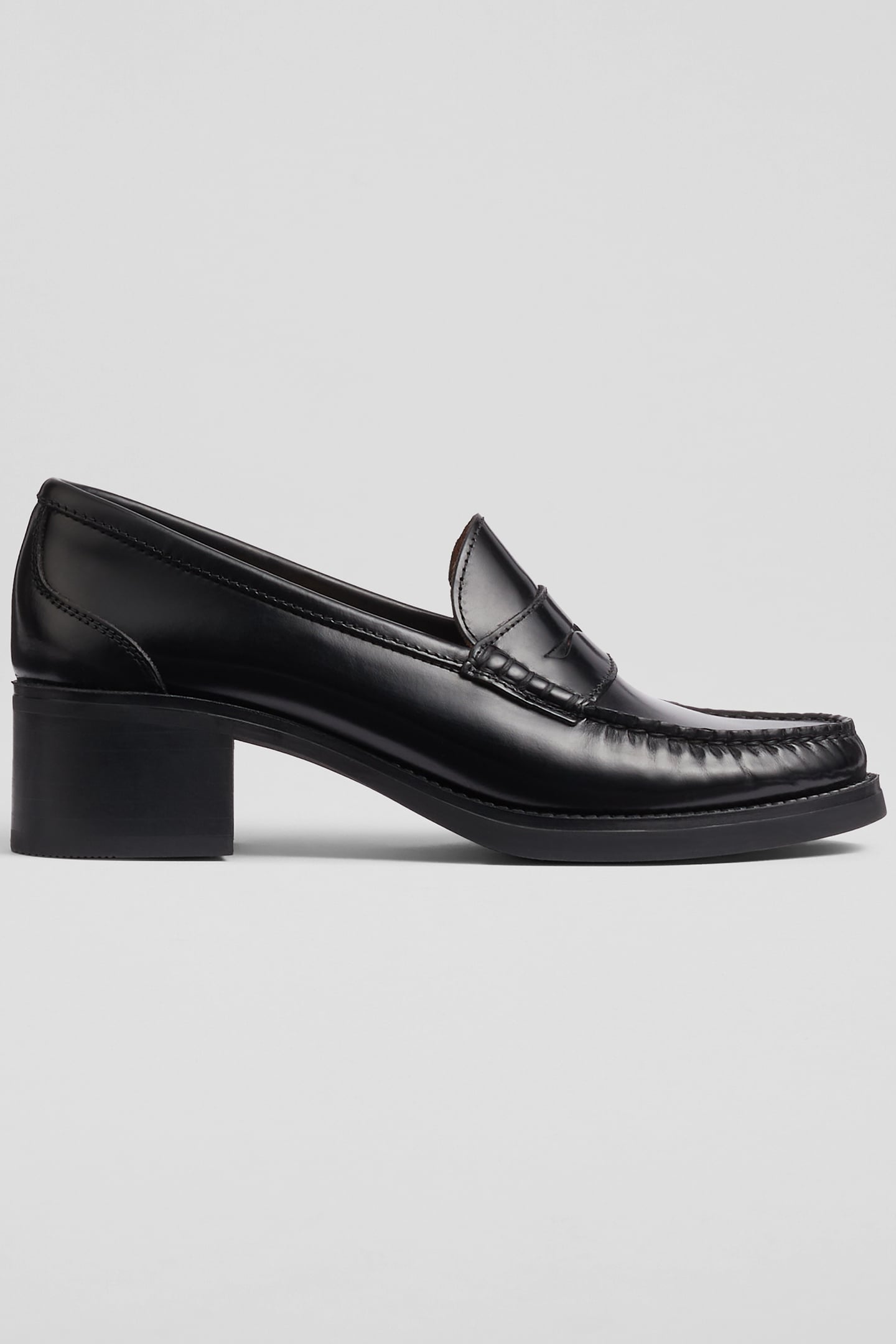 LK Bennett Cc Manon Heel Loafer Cour Black Maat: 40 | Instappers Outlet | Dames | Zwart